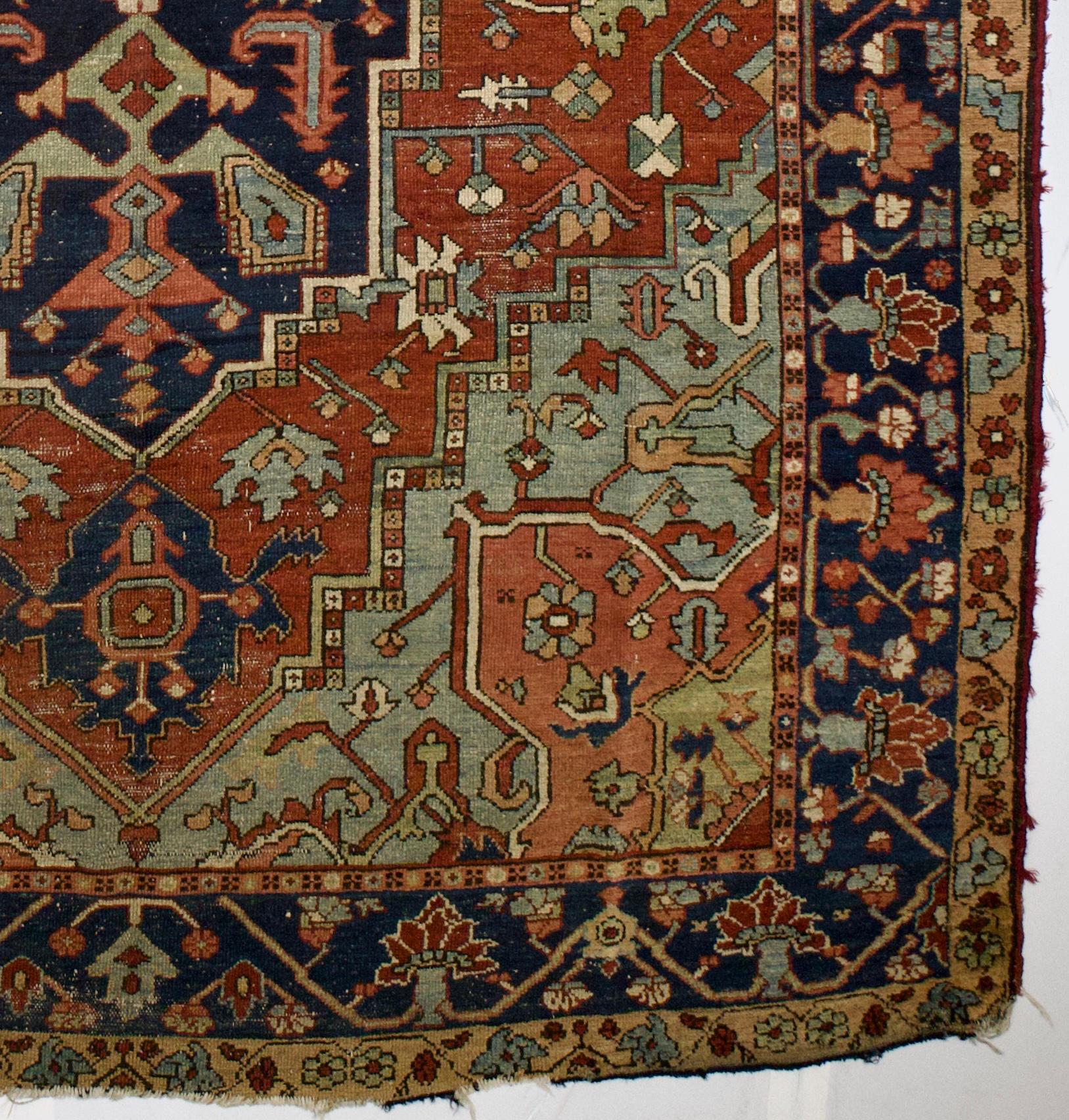 Antiker persischer Heriz-Teppich 8'5
