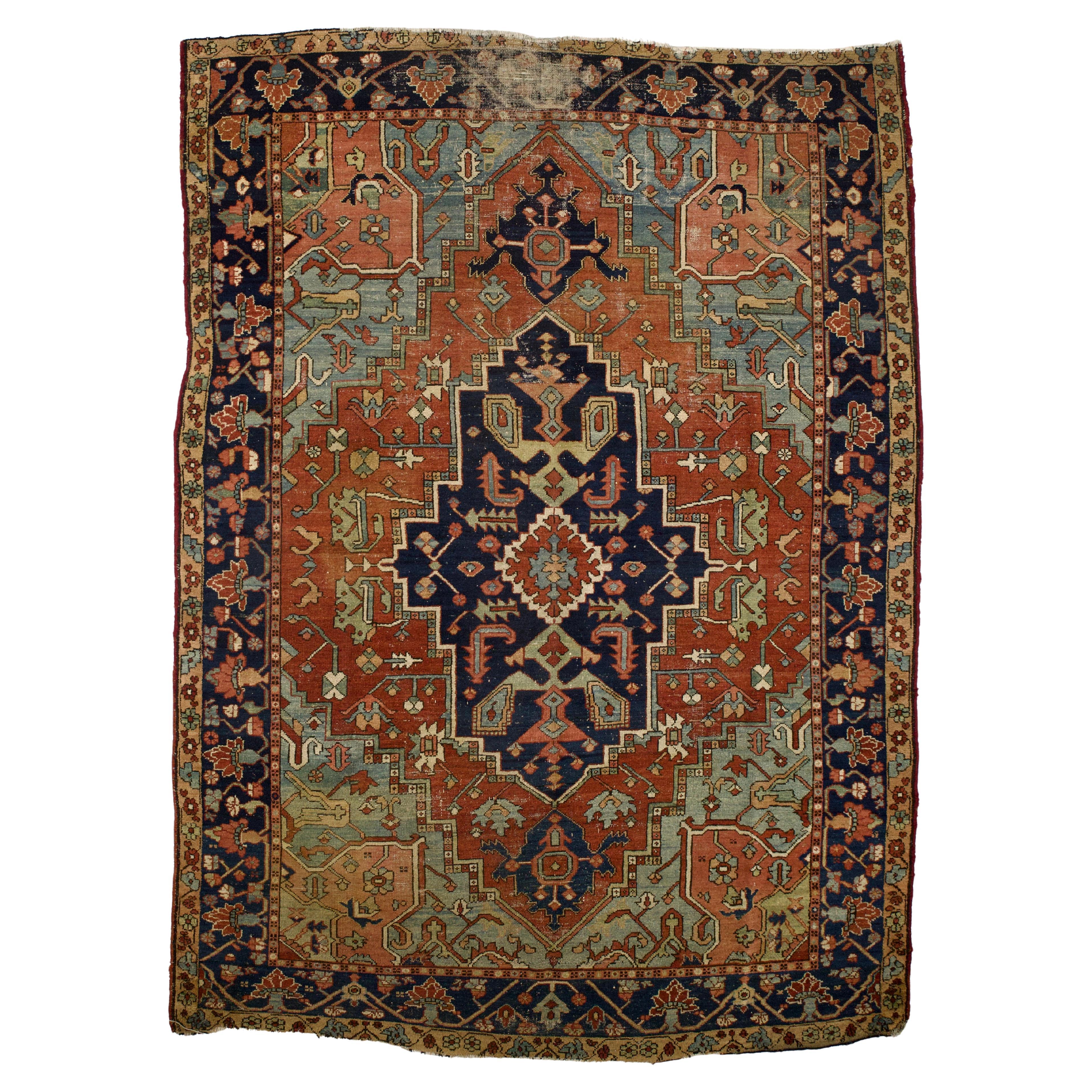 Antique Persian Heriz Rug 8'5" x 11’10"