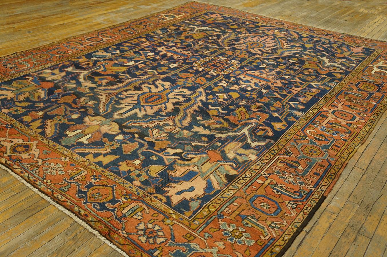 Heriz Serapi Early 20th Century Persian Heriz Carpet ( 9' x 11'9