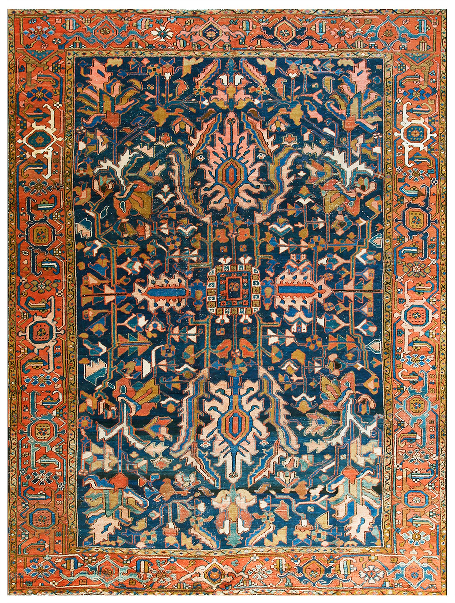 Early 20th Century Persian Heriz Carpet ( 9' x 11'9" - 275 x 358 )