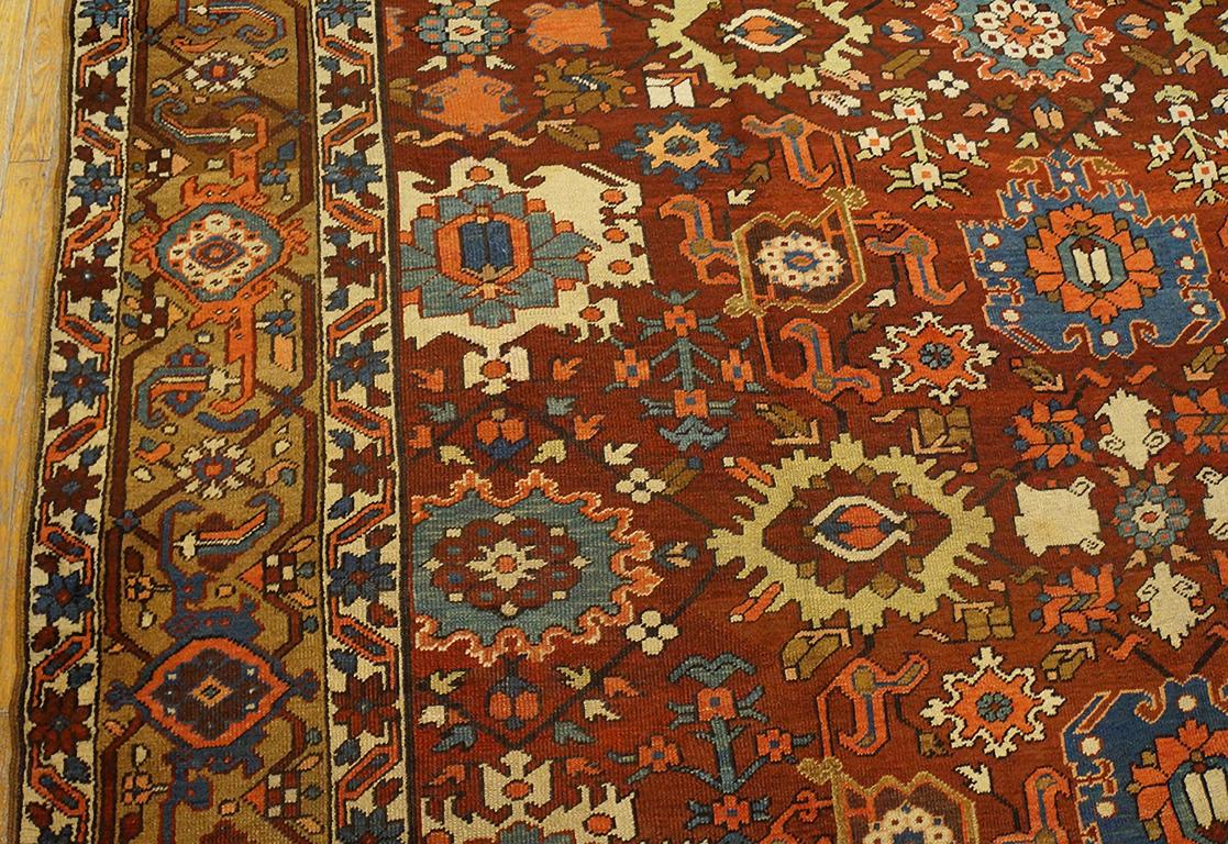 20th Century Late 19th Century N.W. Persian Heriz Carpet ( 9'3