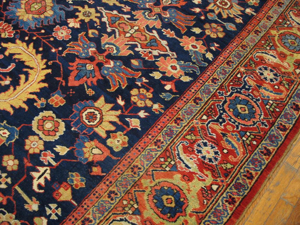 Hand-Knotted Early 20th Century  N.W. Persian Heriz Carpet ( 9'3
