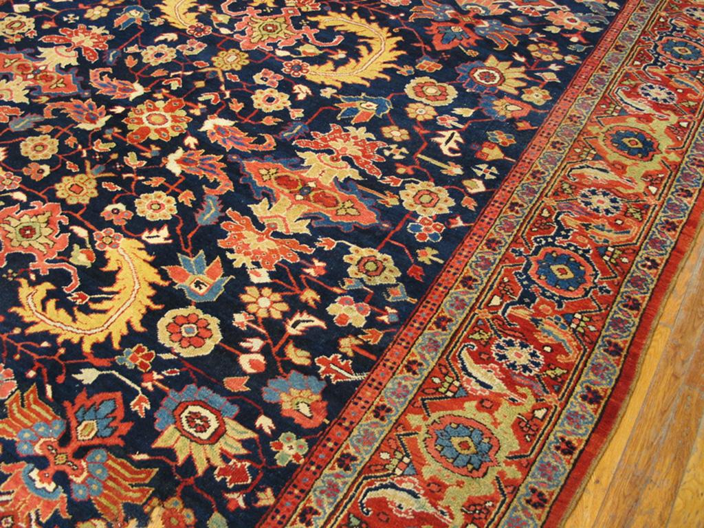 Wool Early 20th Century  N.W. Persian Heriz Carpet ( 9'3