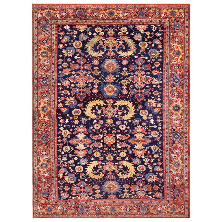 Antique Persian Heriz Rug For Sale at 1stDibs