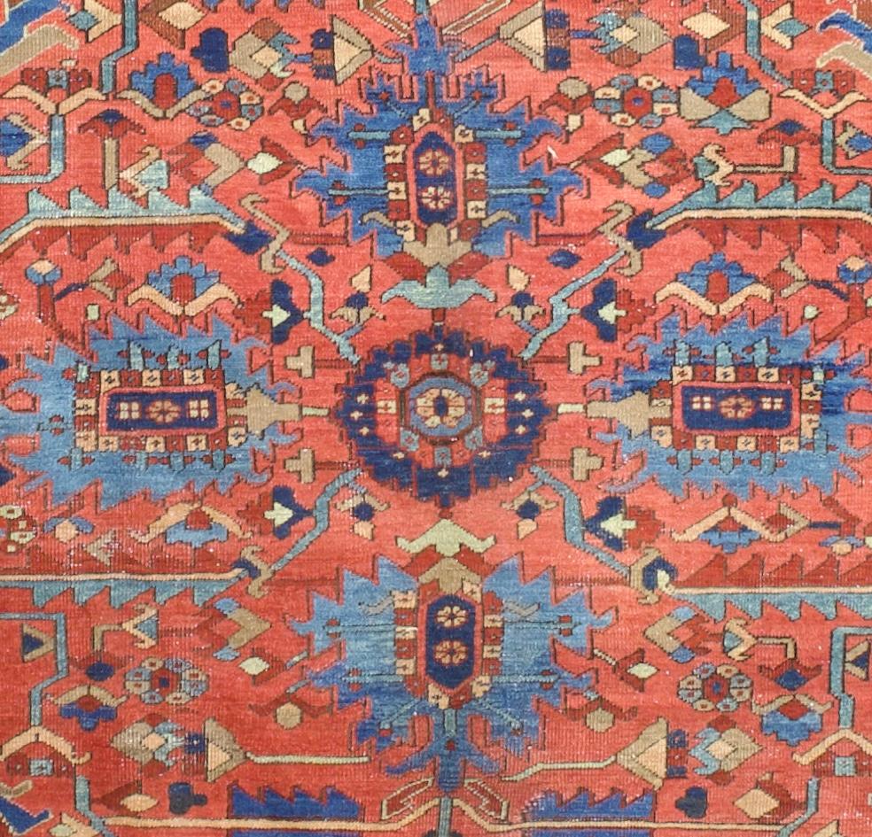 Antique Persian Heriz Rug 9'4