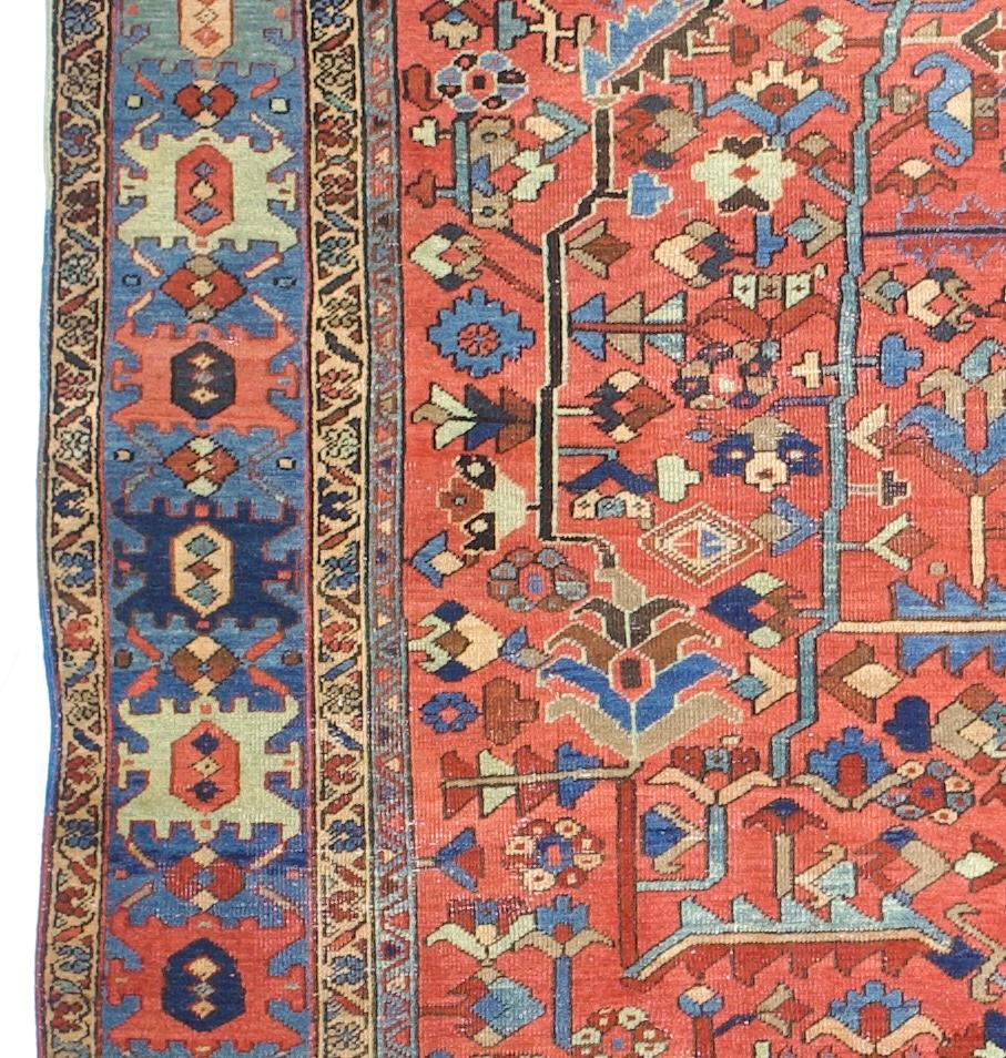 20th Century Antique Persian Heriz Rug 9'4