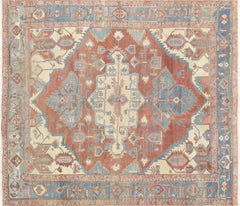 Antique Persian Heriz Rug - 9'5" x 10'6"