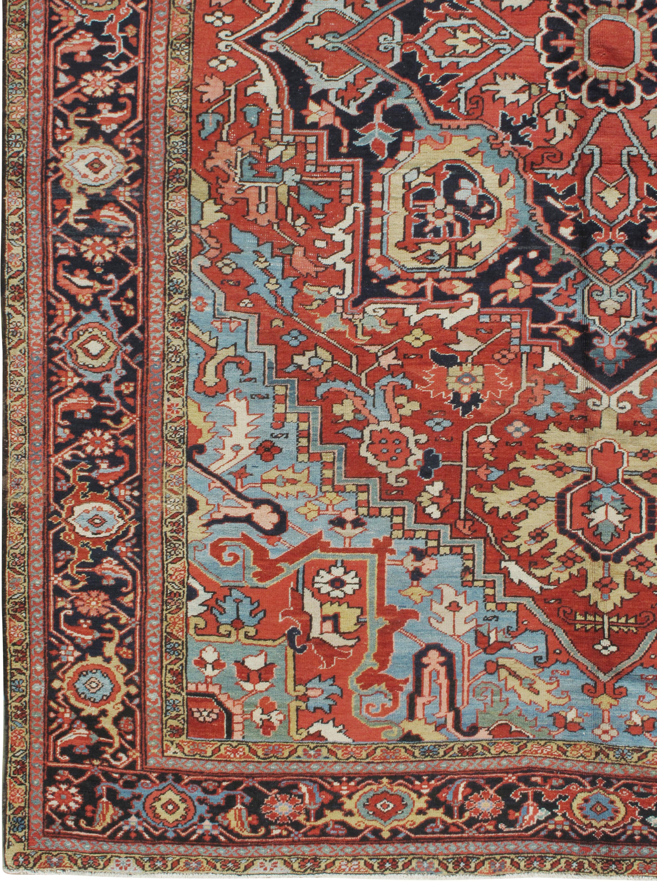 Tappeto antico persiano Heriz 9'9 x 13'1 in vendita 3