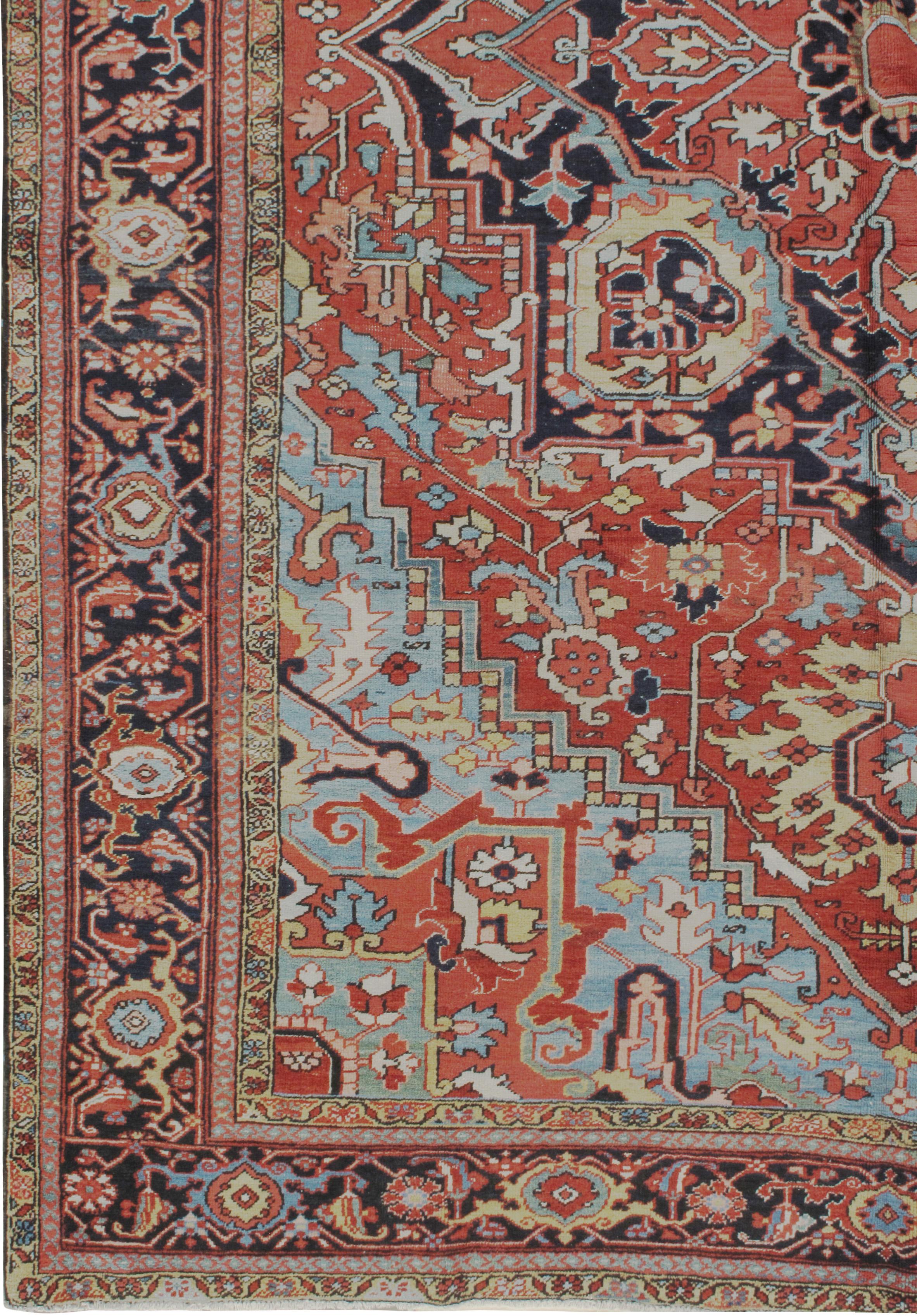 Tappeto antico persiano Heriz 9'9 x 13'1 in vendita 4
