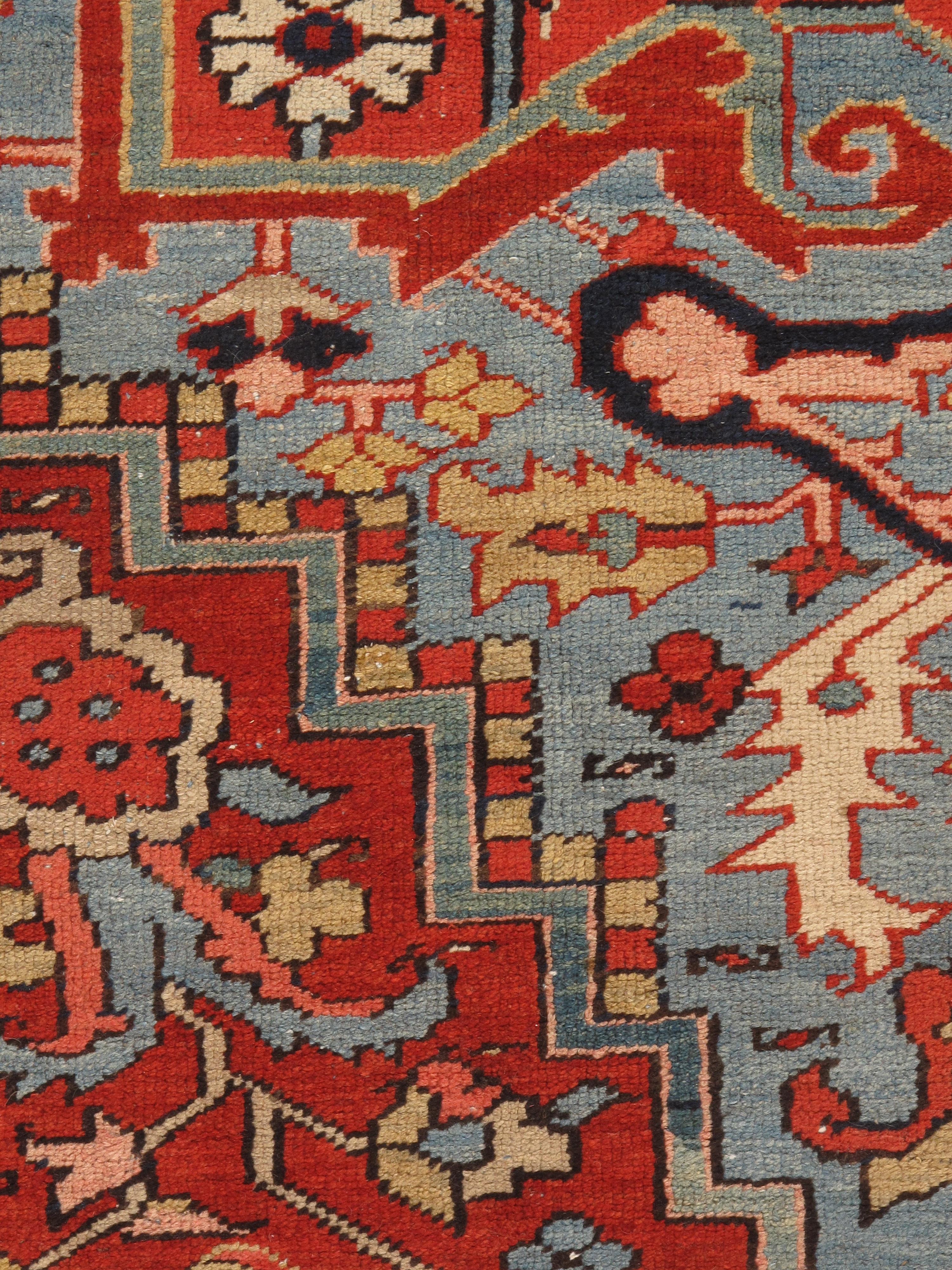 Ancien tapis persan Heriz  9'9 x 13'1 Bon état - En vente à New York, NY