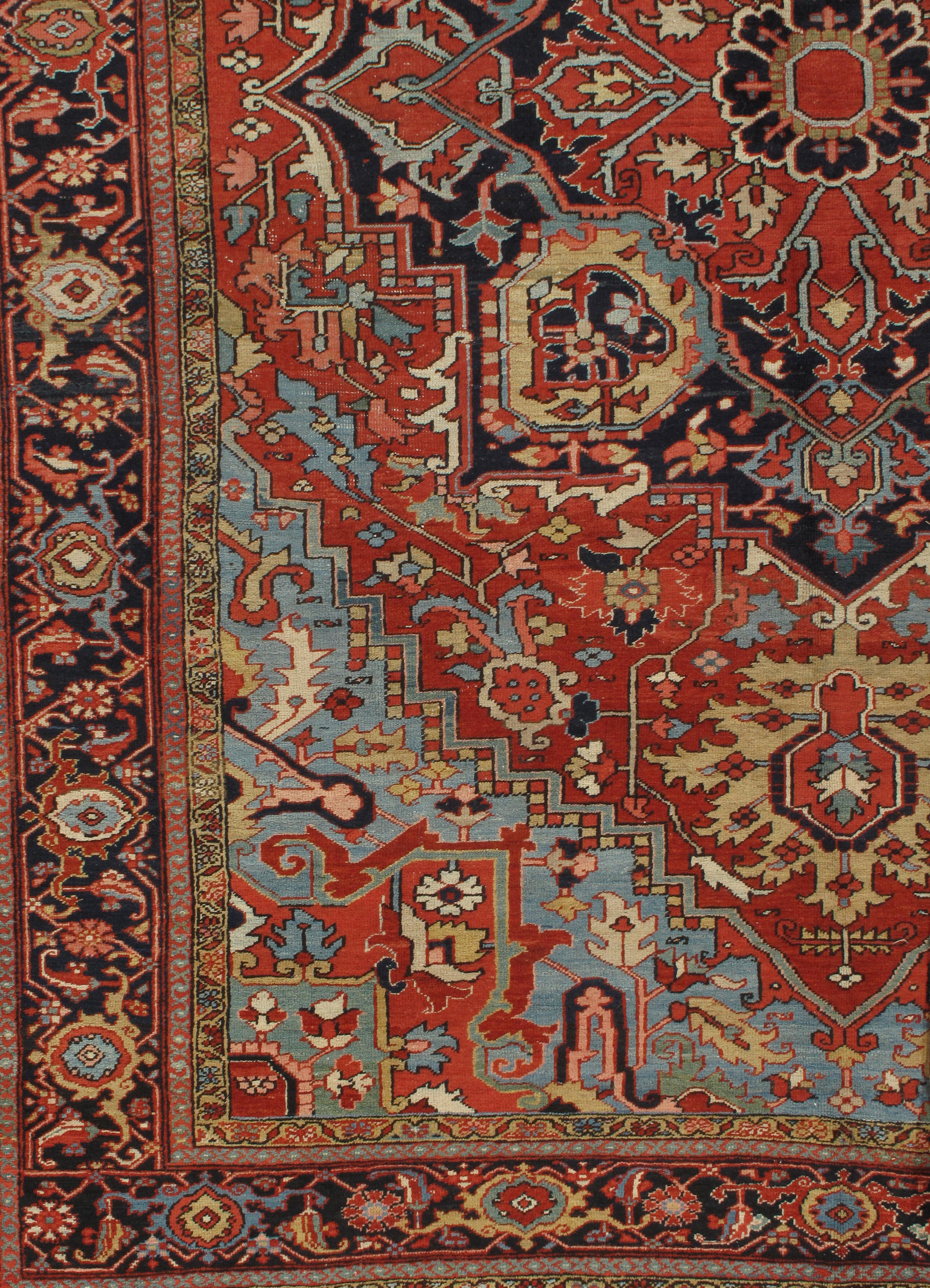 Tappeto antico persiano Heriz 9'9 x 13'1 in vendita 1