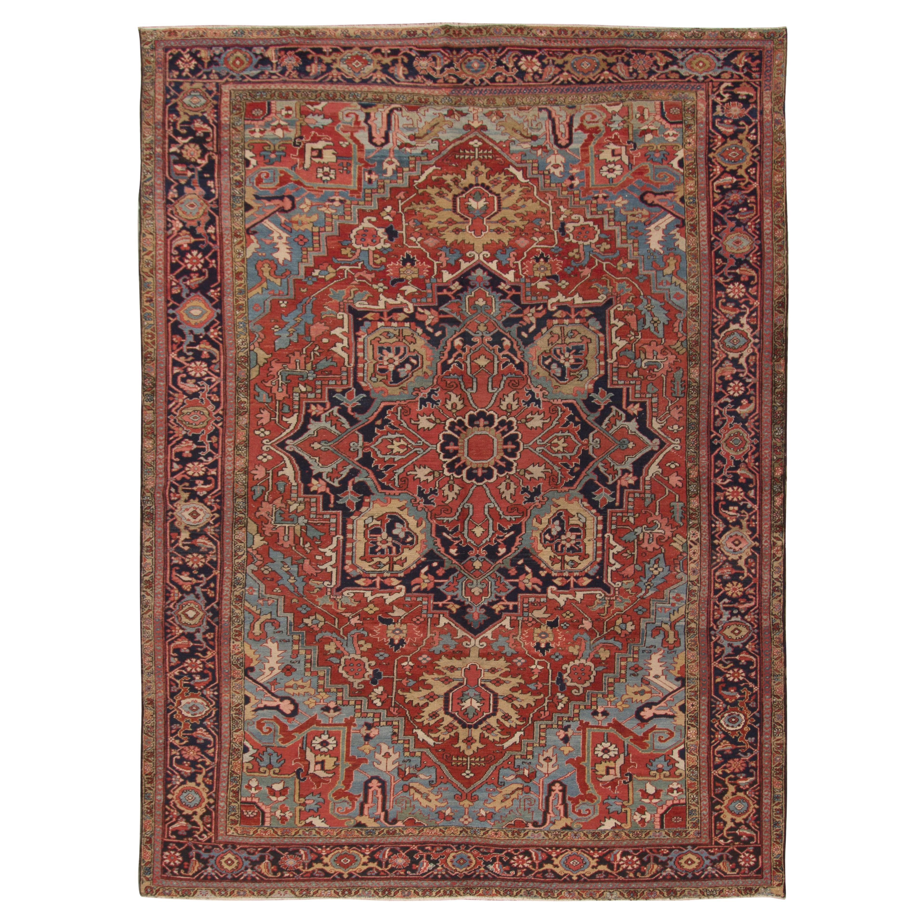 Tappeto antico persiano Heriz  9'9 x 13'1