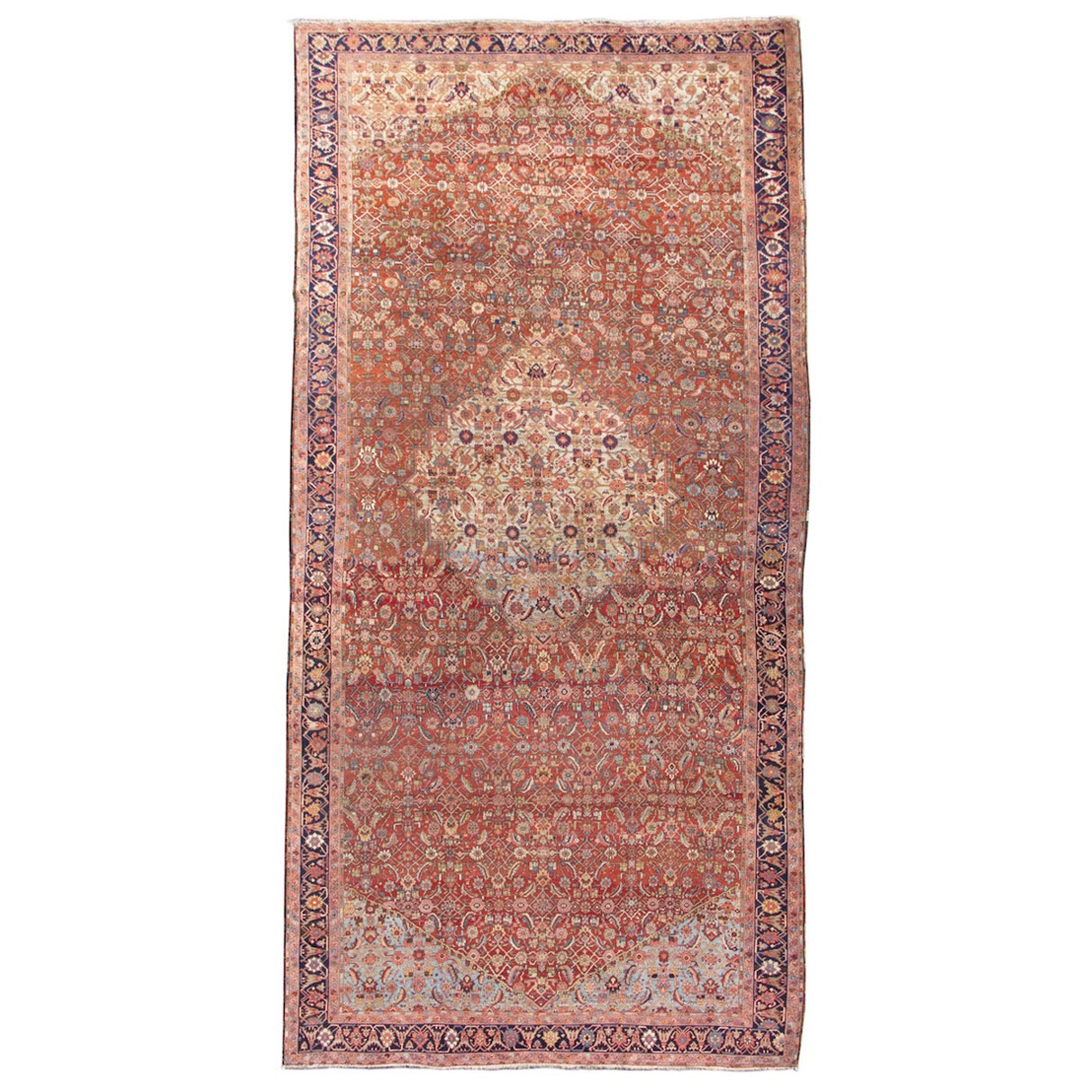 Antigua alfombra persa Heriz, c. 1900