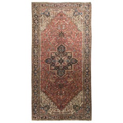 Tapis persan ancien Heriz, circa 1900 9' x 18'5