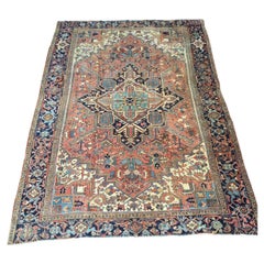 Antique Persian Heriz Rug Circa 1910