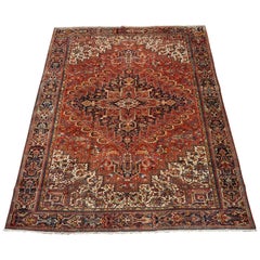 Antique Persian Heriz Rug, circa 1930