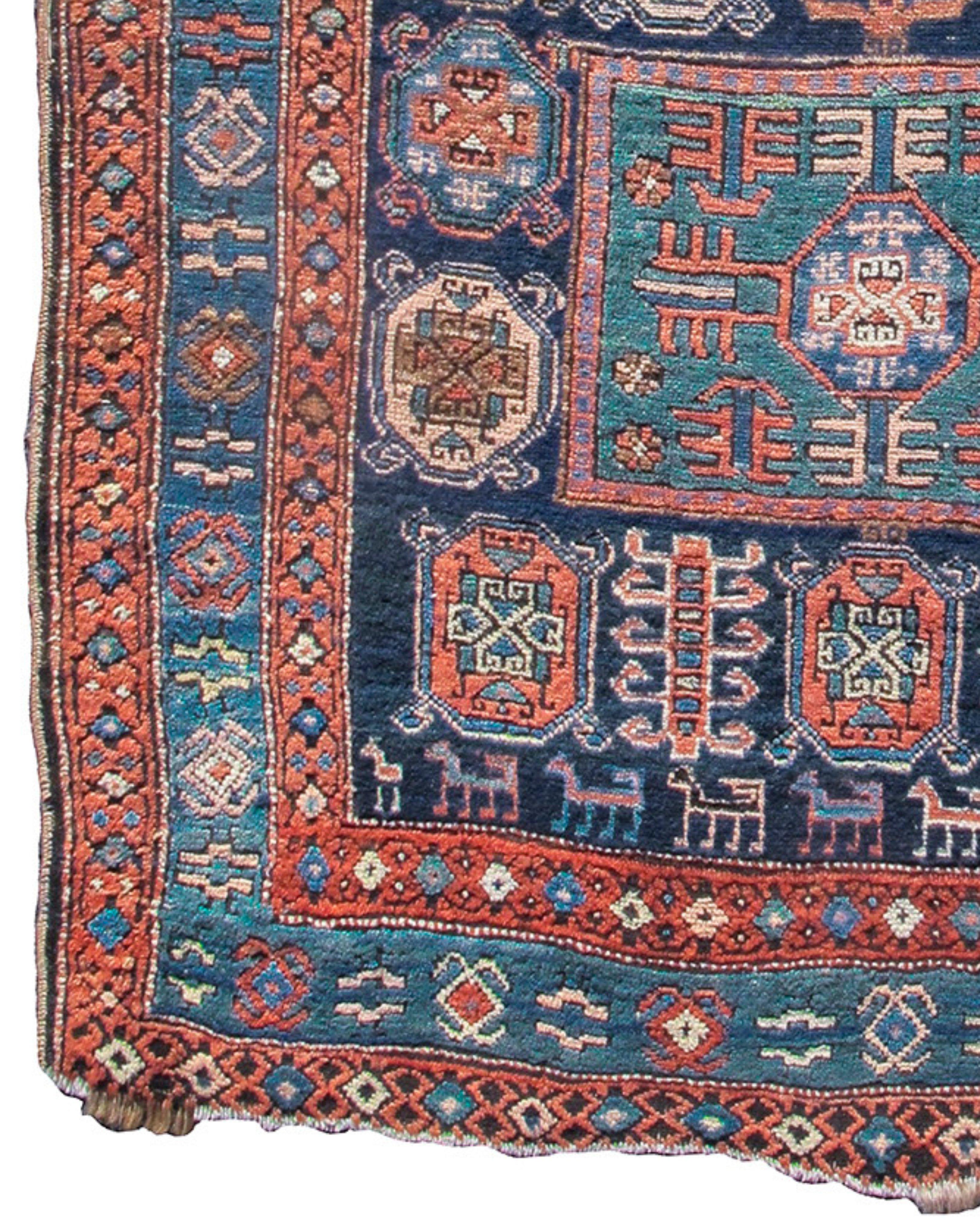 Noué à la main Ancien tapis persan Heriz, Début du 20e siècle en vente