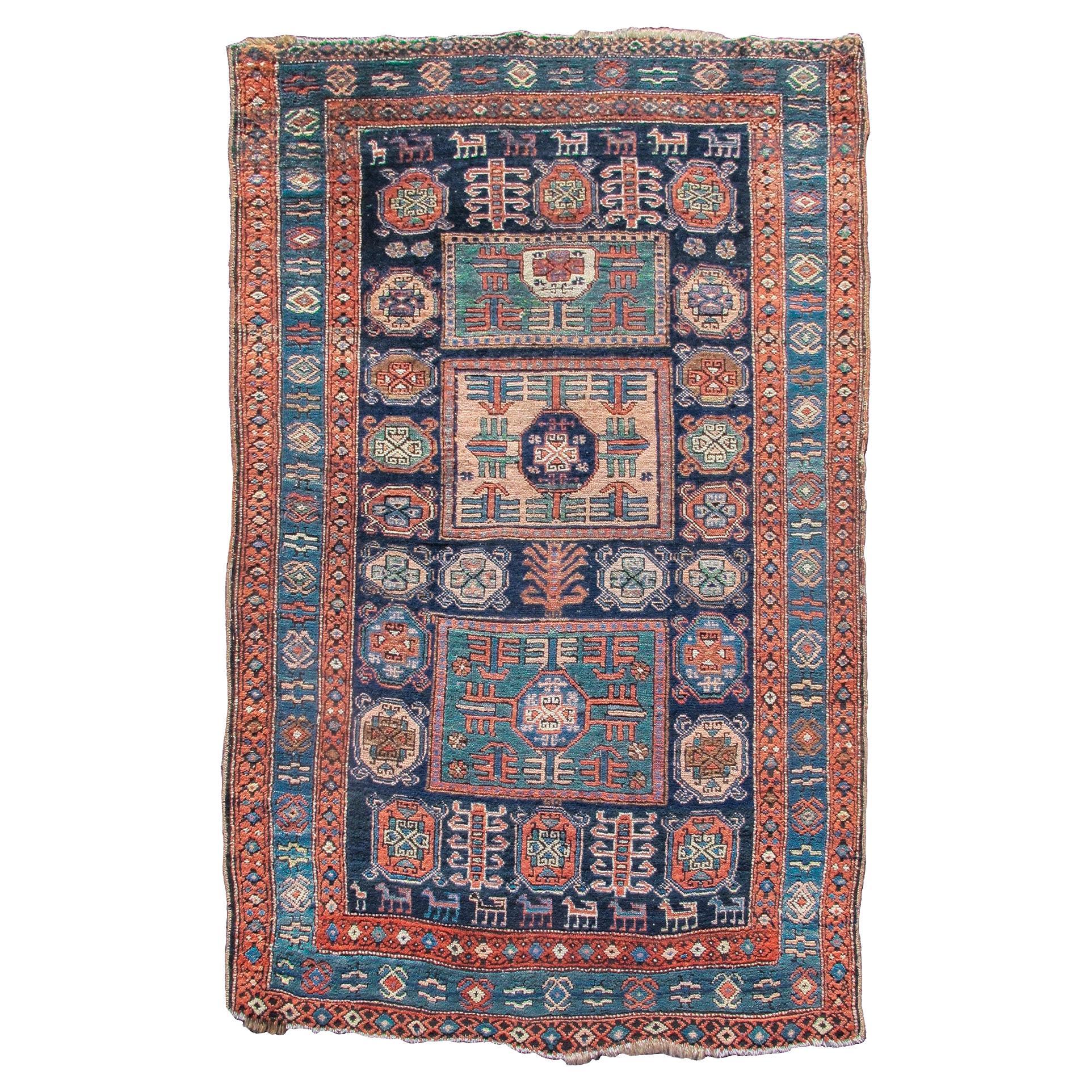 Antique Persian Heriz Rug, Early 20th century For Sale