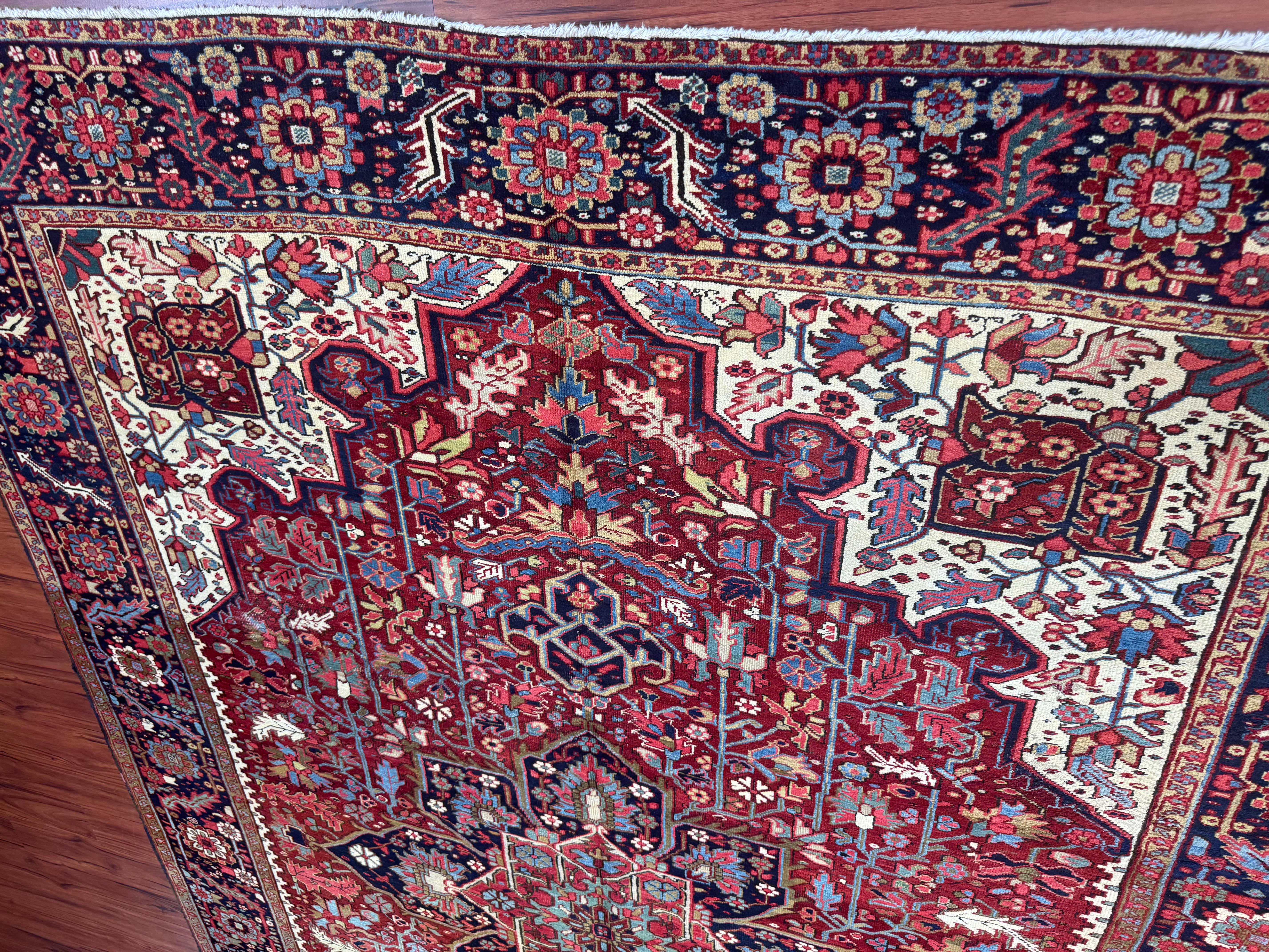 Antique Persian Heriz Rug For Sale 4
