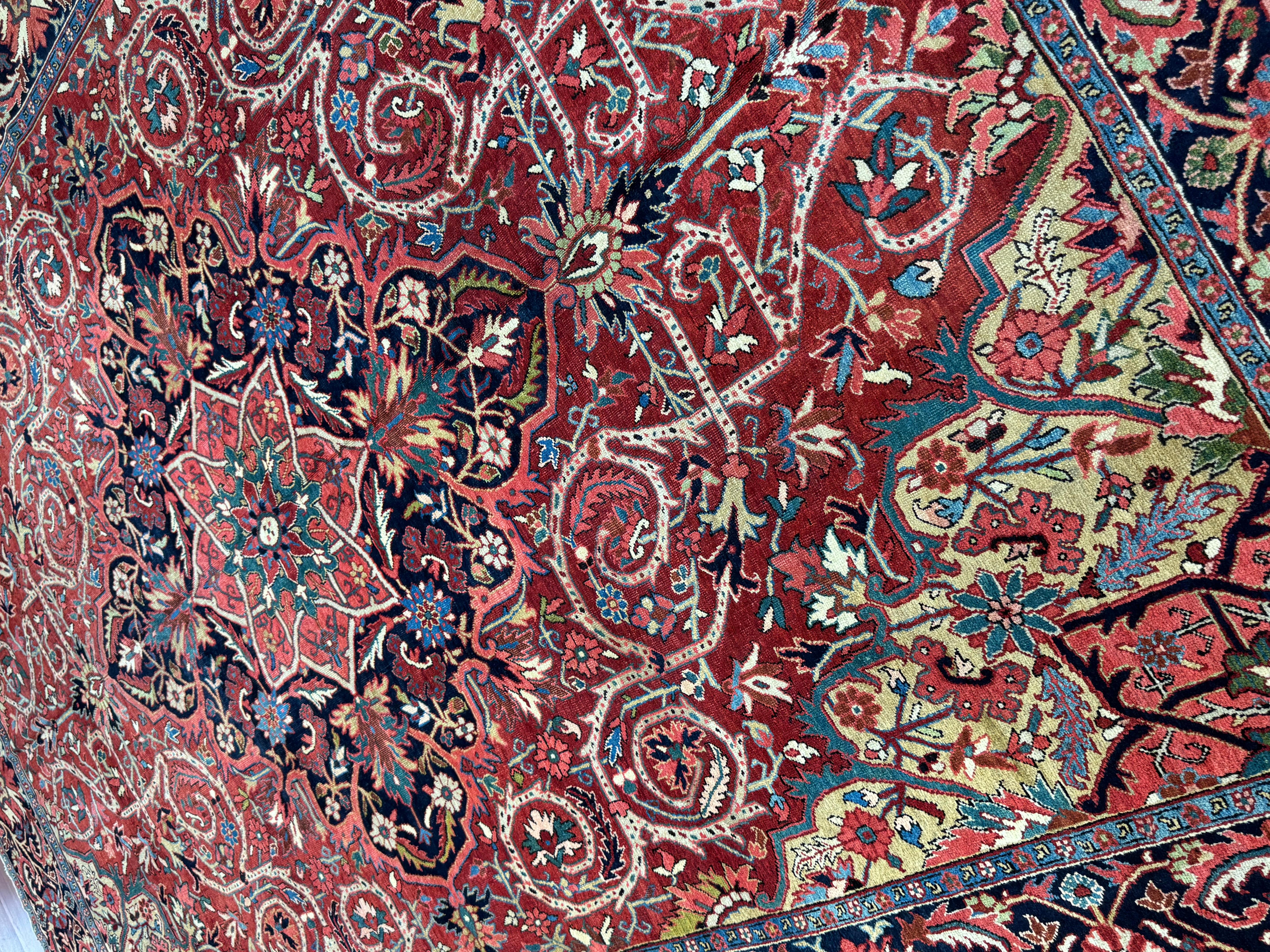 Antique Persian Heriz Rug For Sale 4