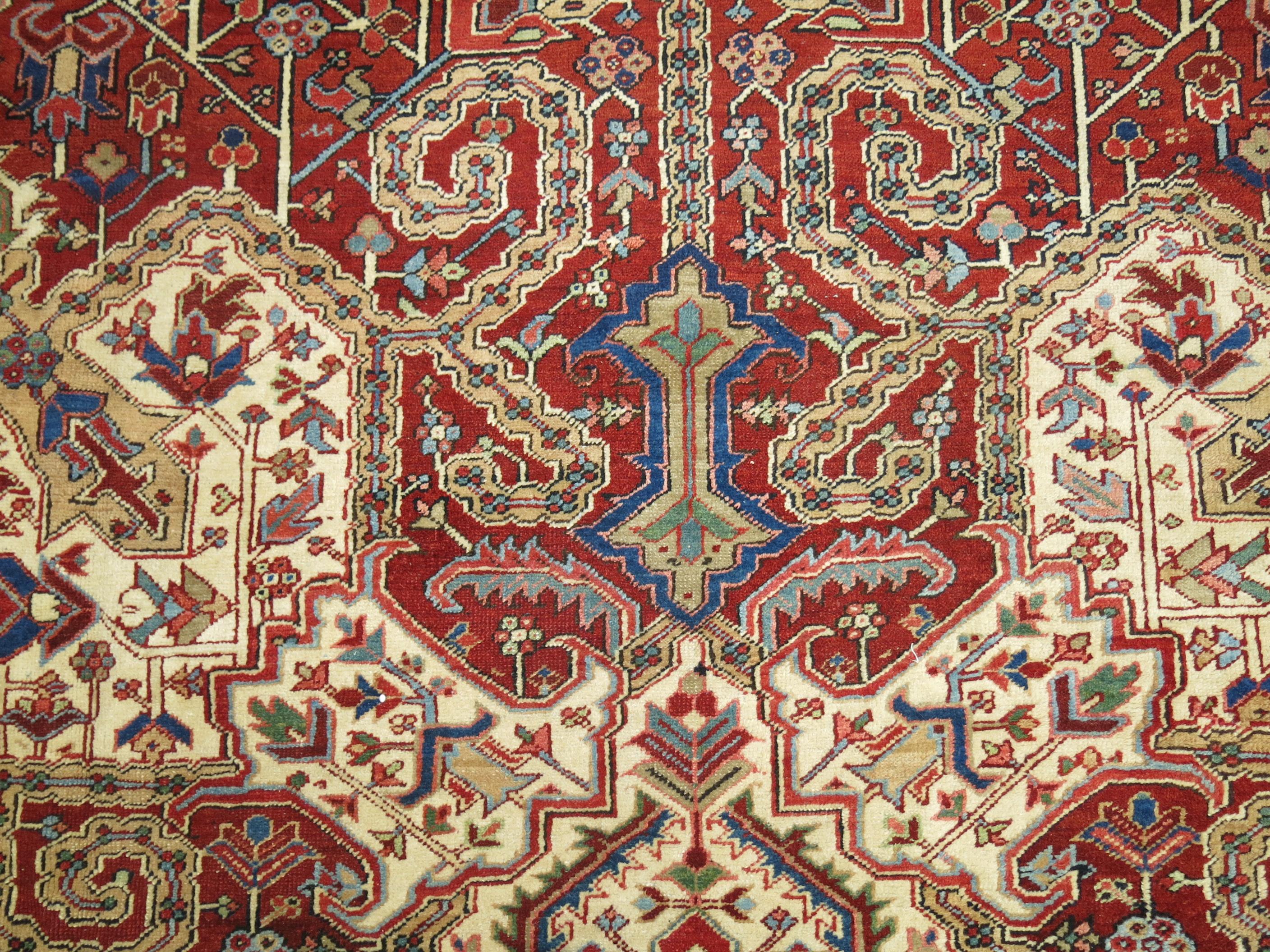 Antique Persian Heriz Rug For Sale 3