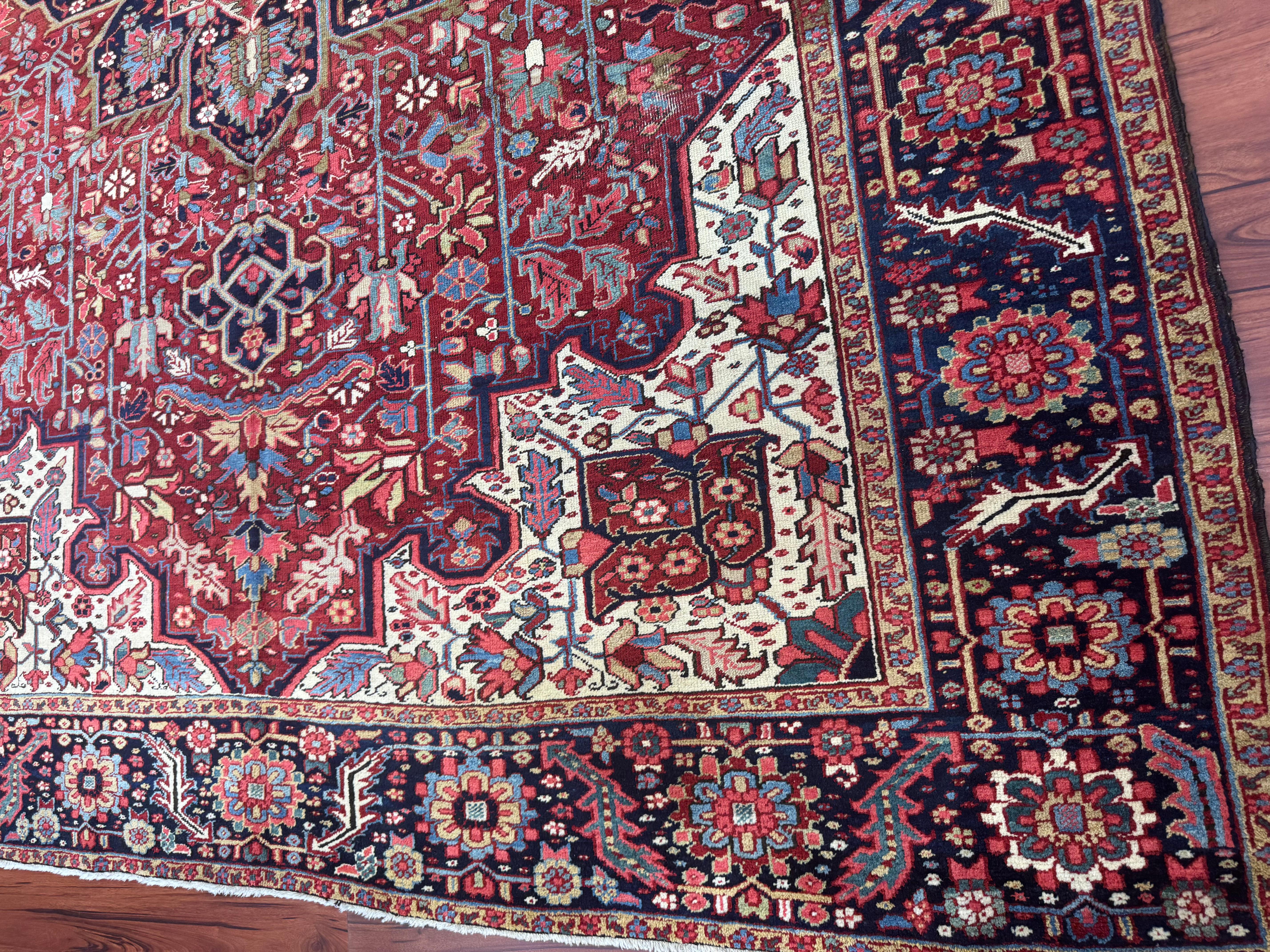 Antique Persian Heriz Rug For Sale 6