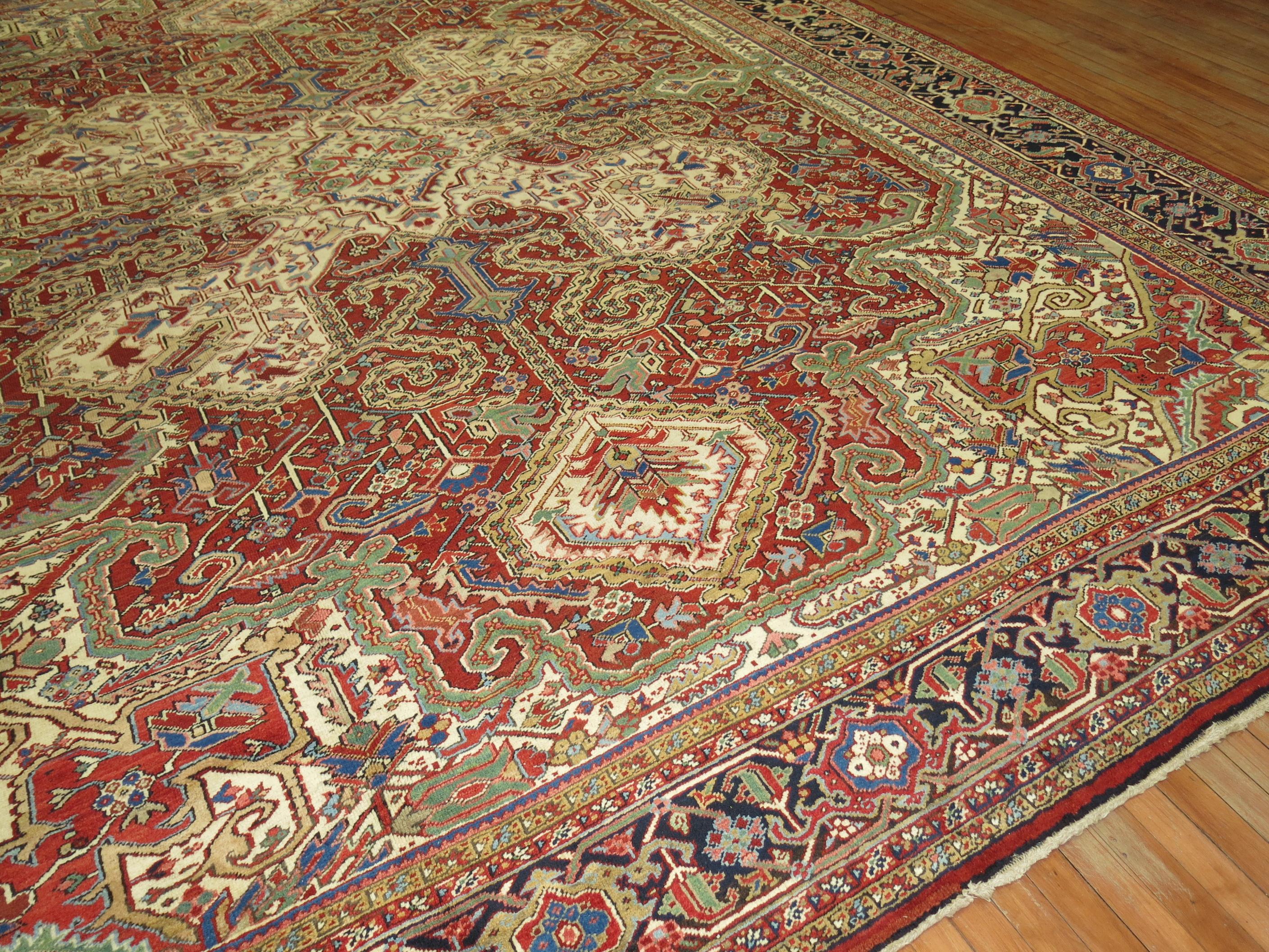 Antique Persian Heriz Rug For Sale 6