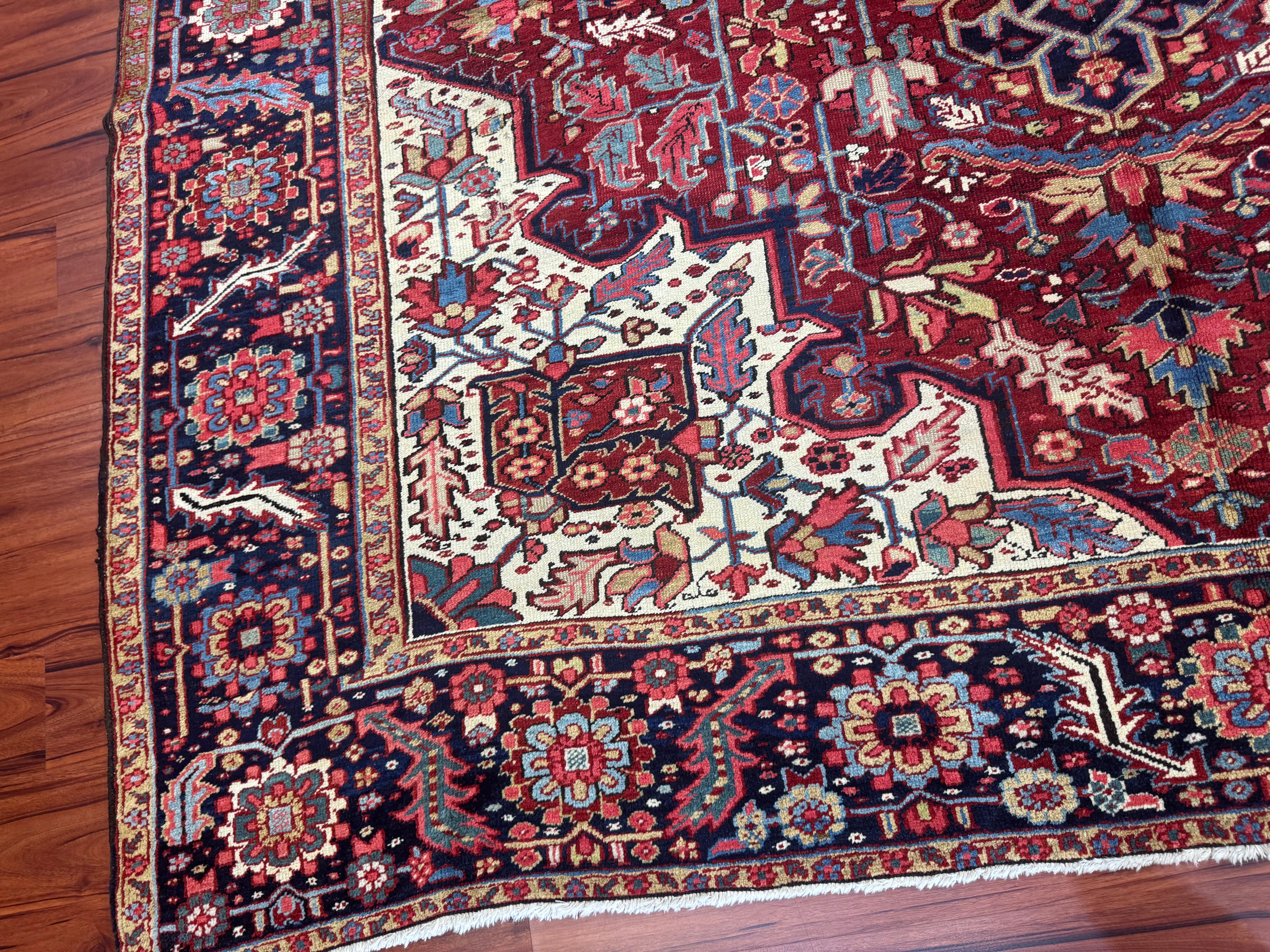 Antique Persian Heriz Rug For Sale 9