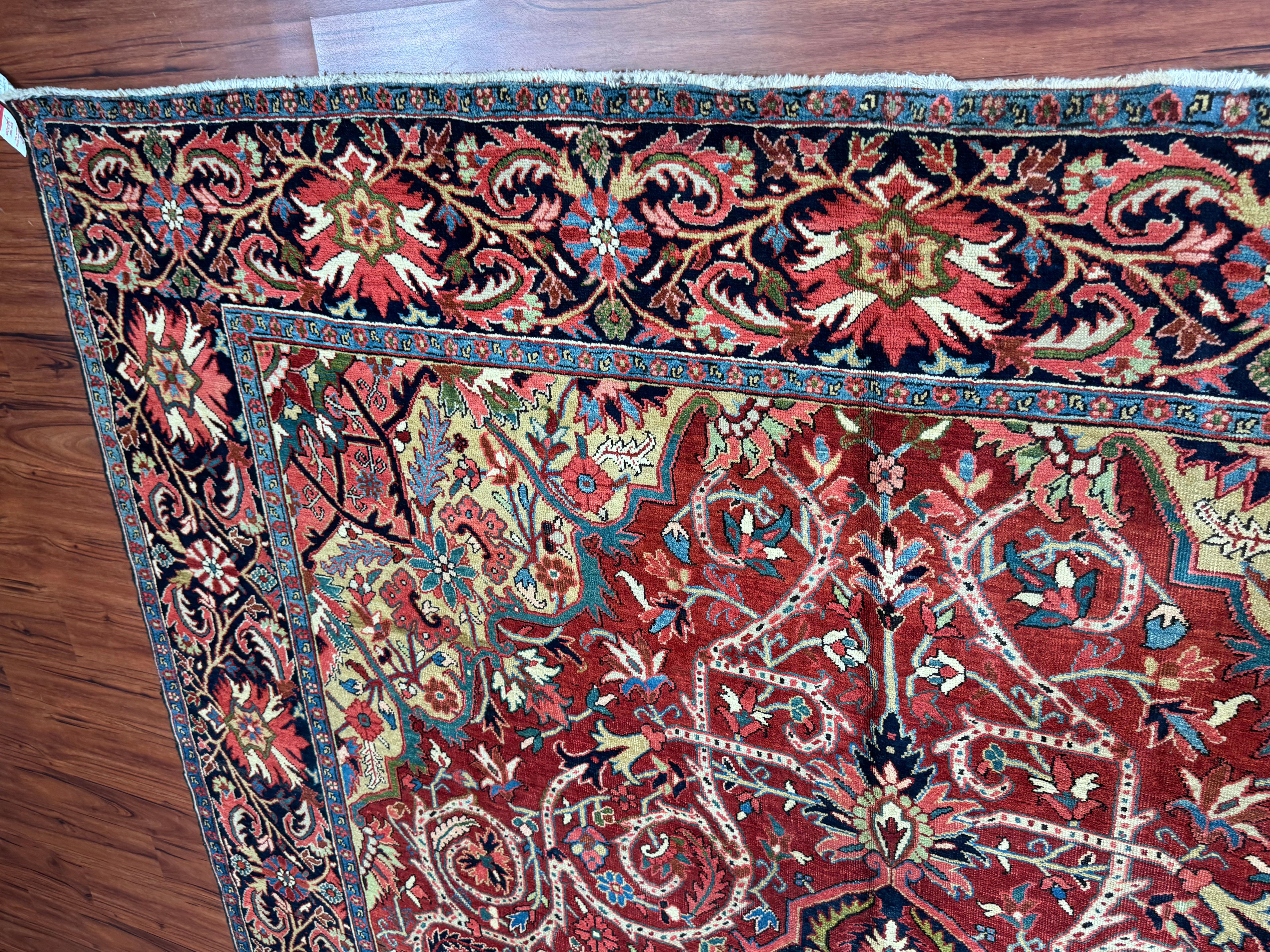 Antique Persian Heriz Rug For Sale 9