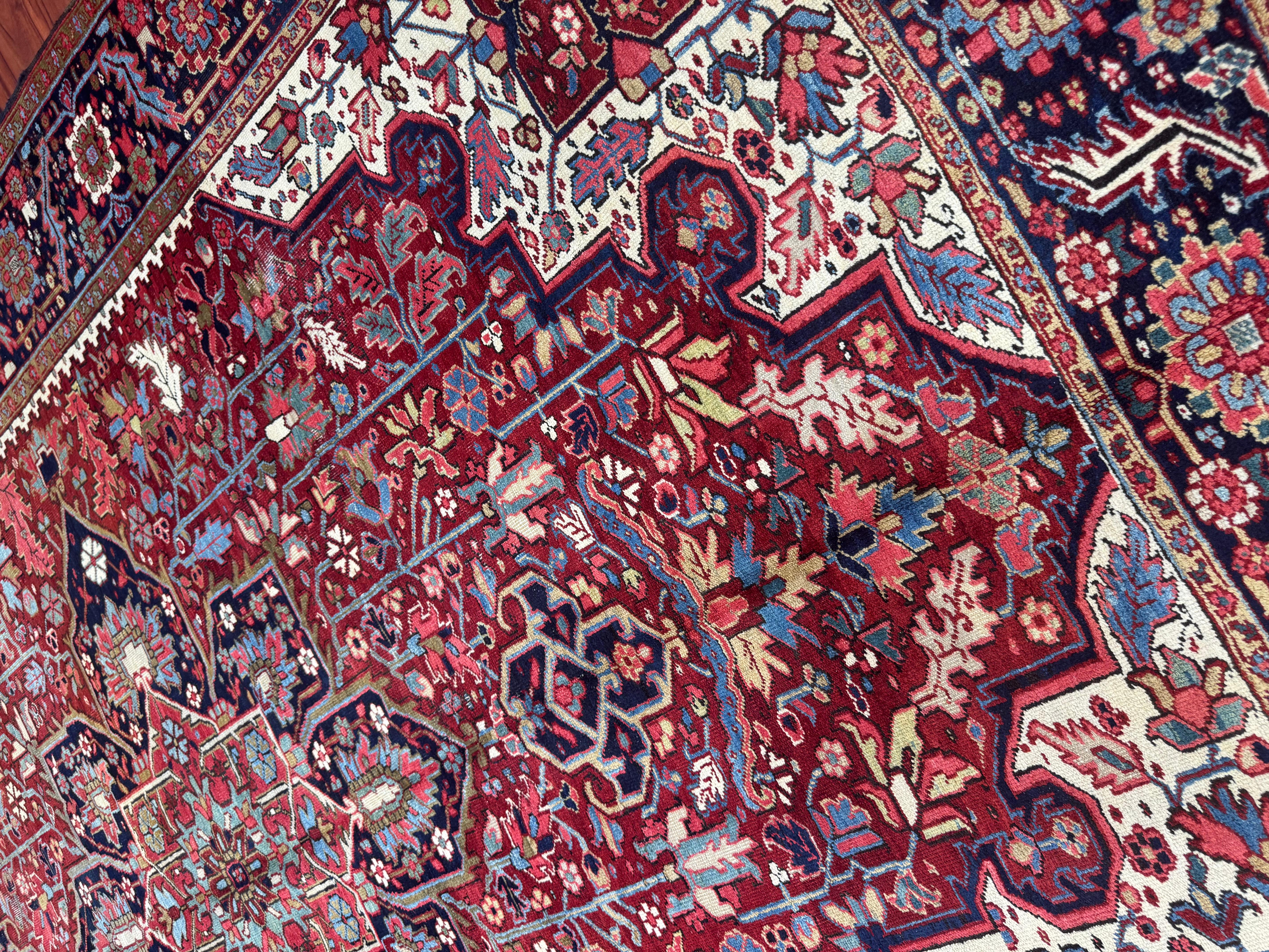 Antique Persian Heriz Rug For Sale 11
