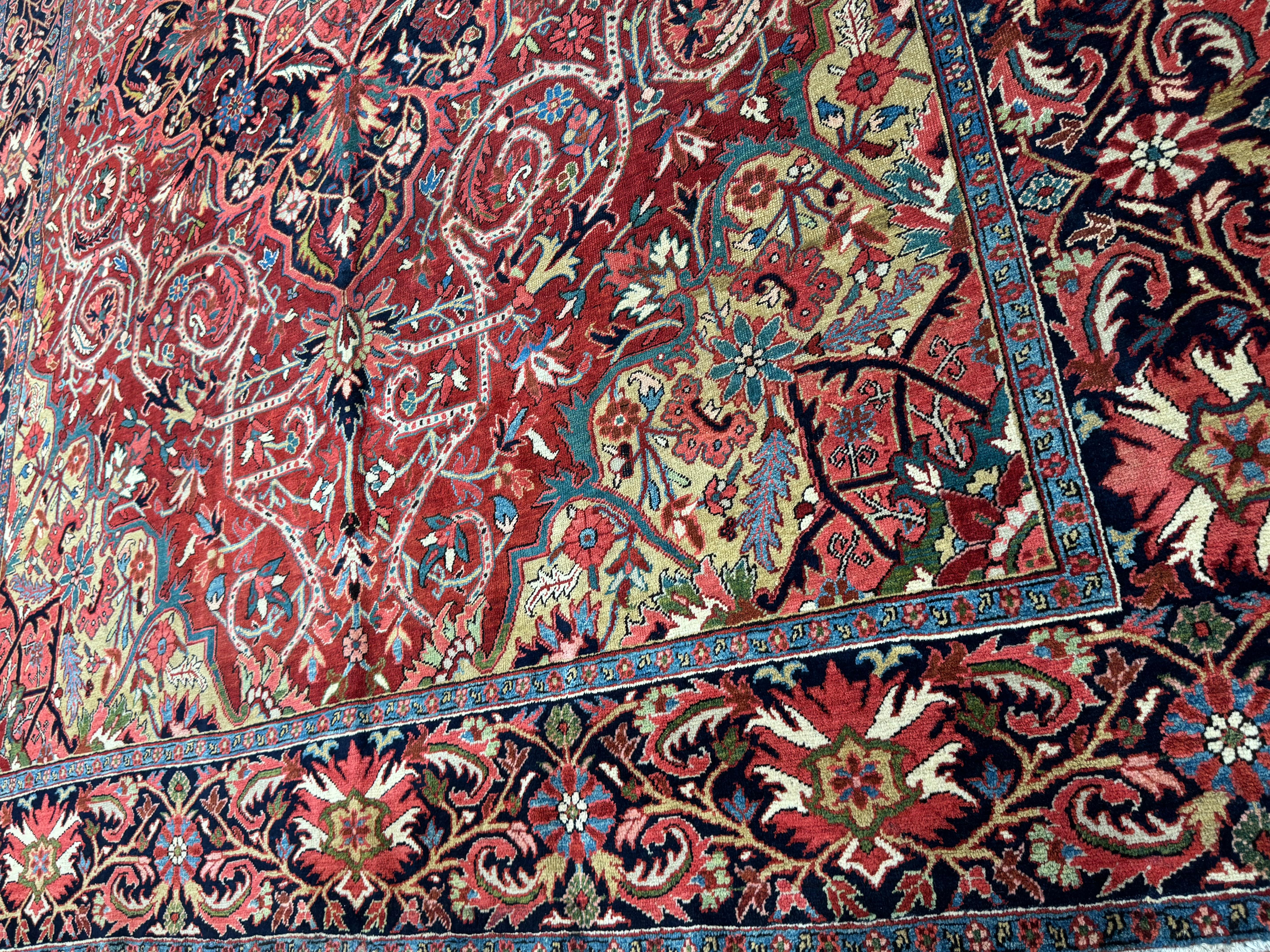 Antique Persian Heriz Rug For Sale 11