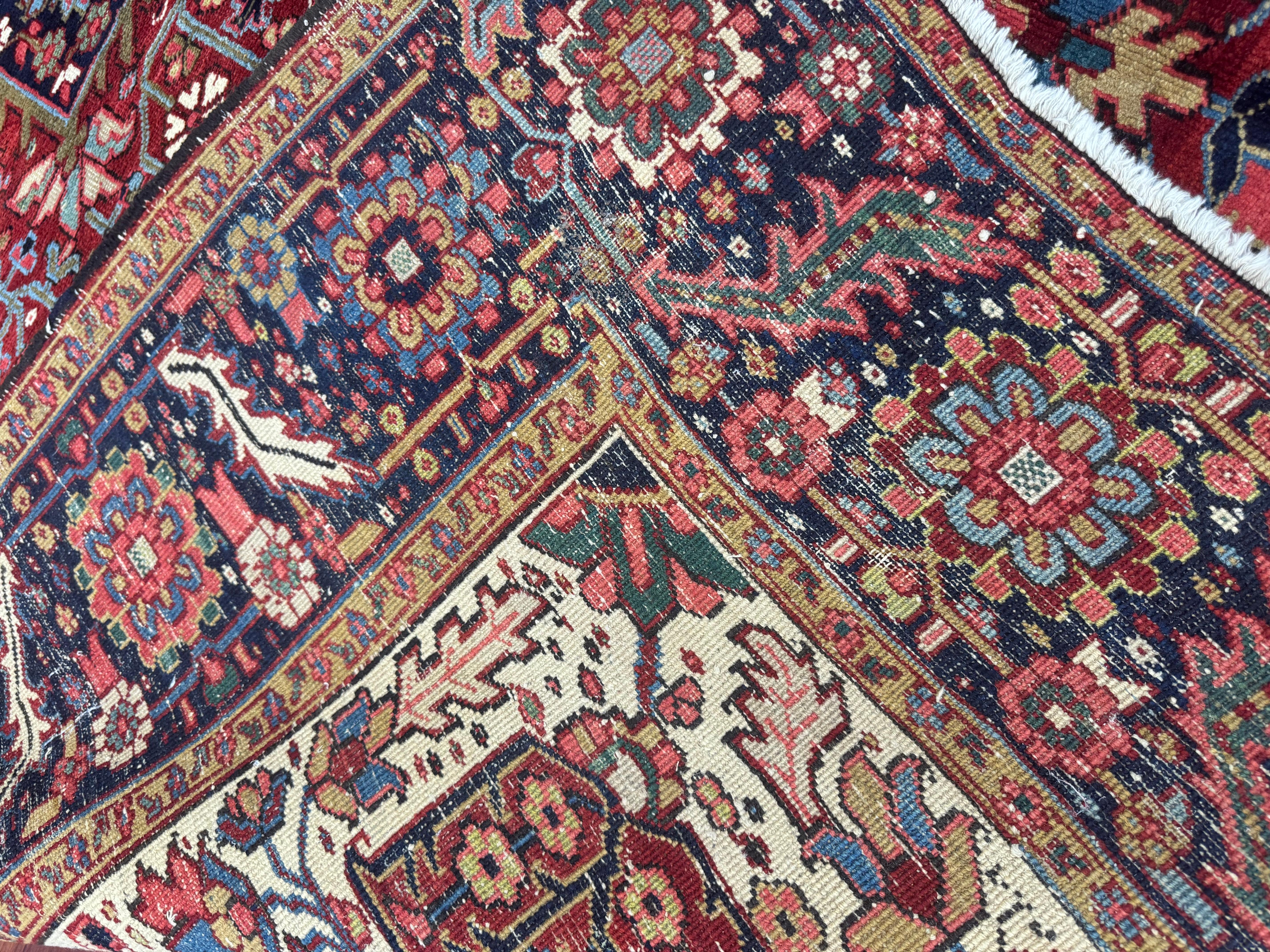 Antique Persian Heriz Rug For Sale 12