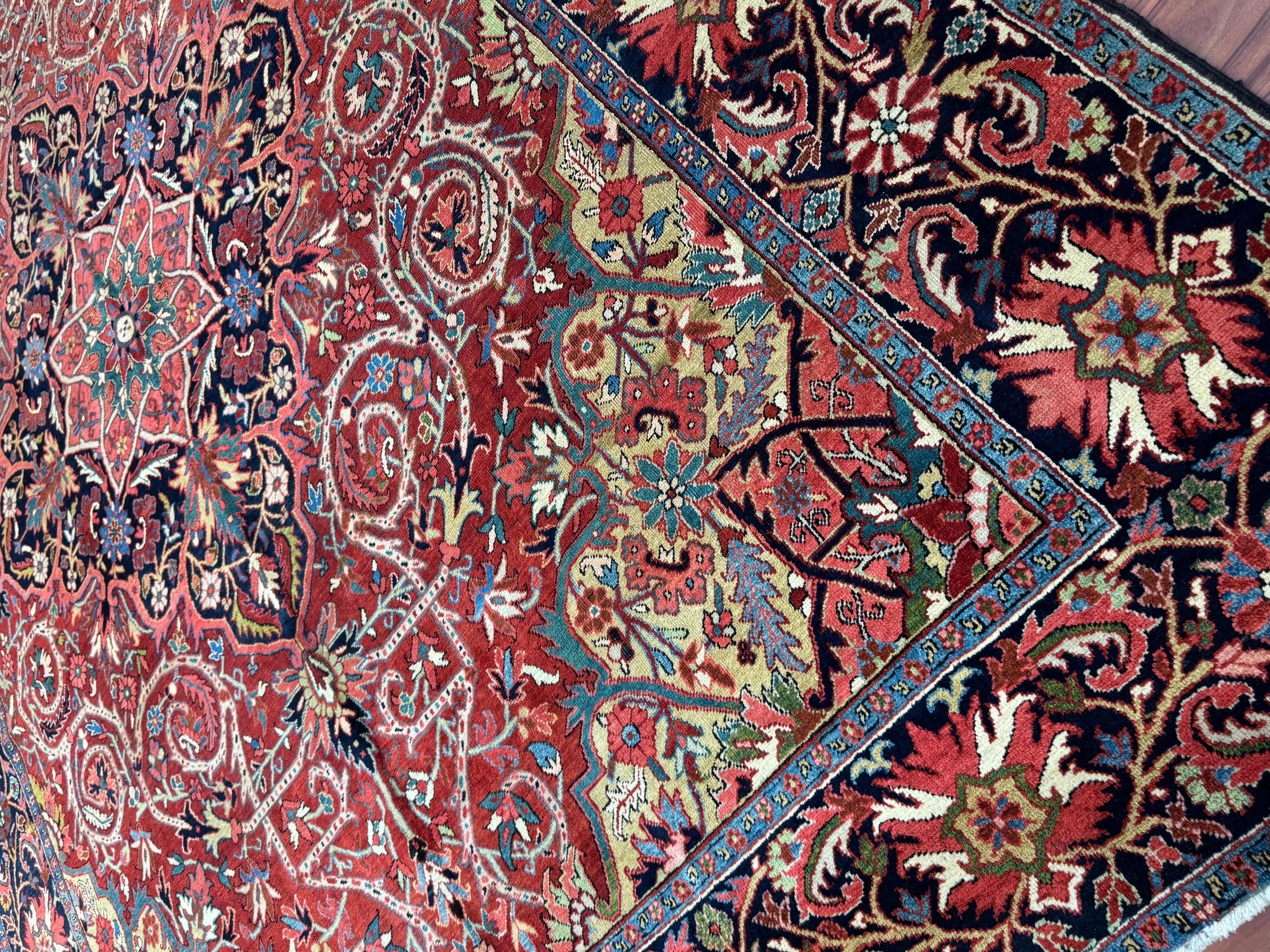 Antique Persian Heriz Rug For Sale 12