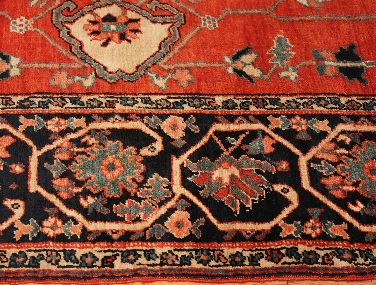 A beautiful and rare long and narrow size antique Persian Heriz rug, country of origin / rug type: antique Persian rugs, date: circa 1920. Size: 7 ft x 18 ft (2.13 m x 5.49 m)

This splendid bright, beautiful antique Persian Heriz rug from the