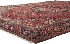 1920's Persian Heriz Carpet with Modern Style