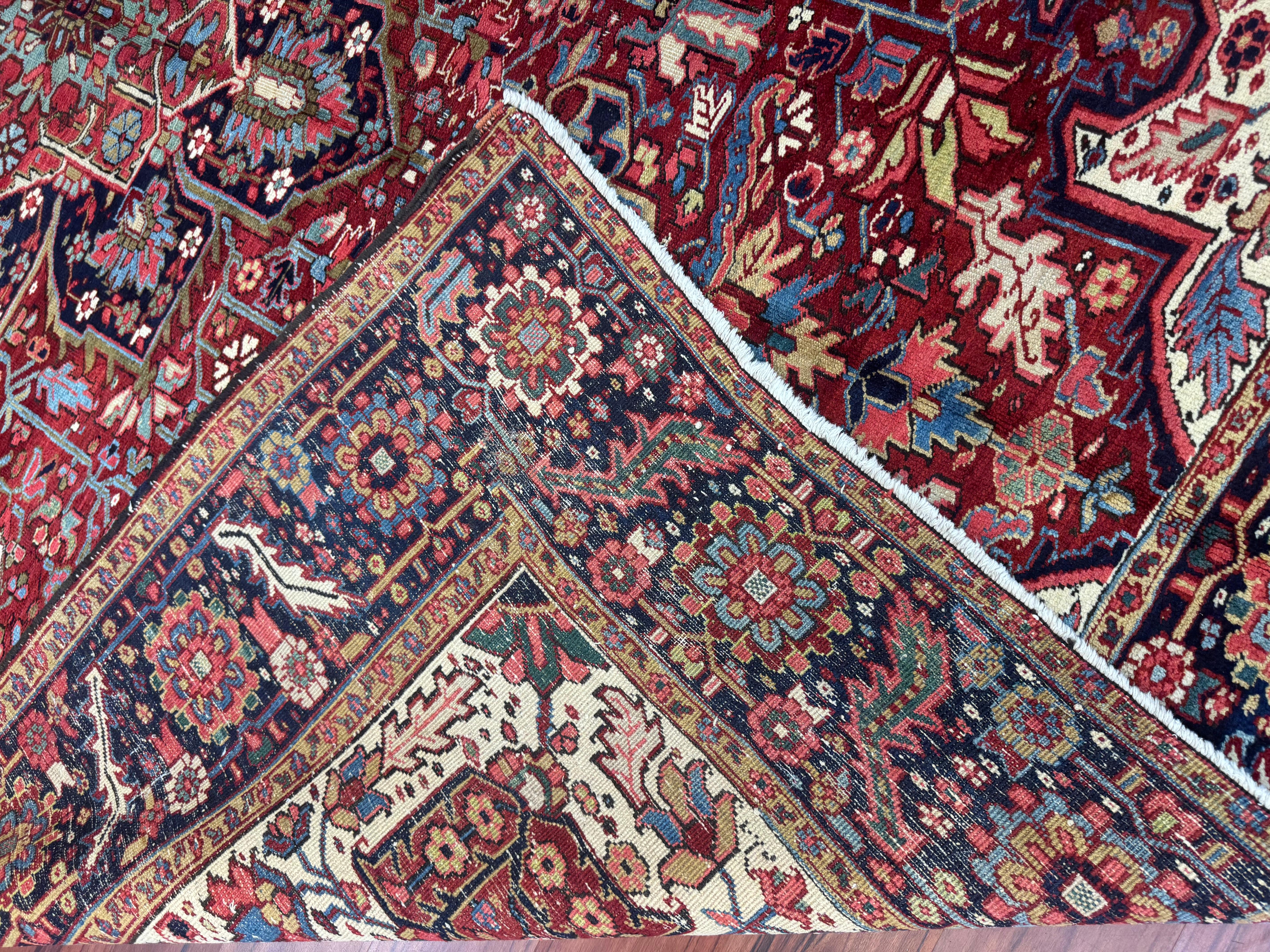 Antique Persian Heriz Rug For Sale 13