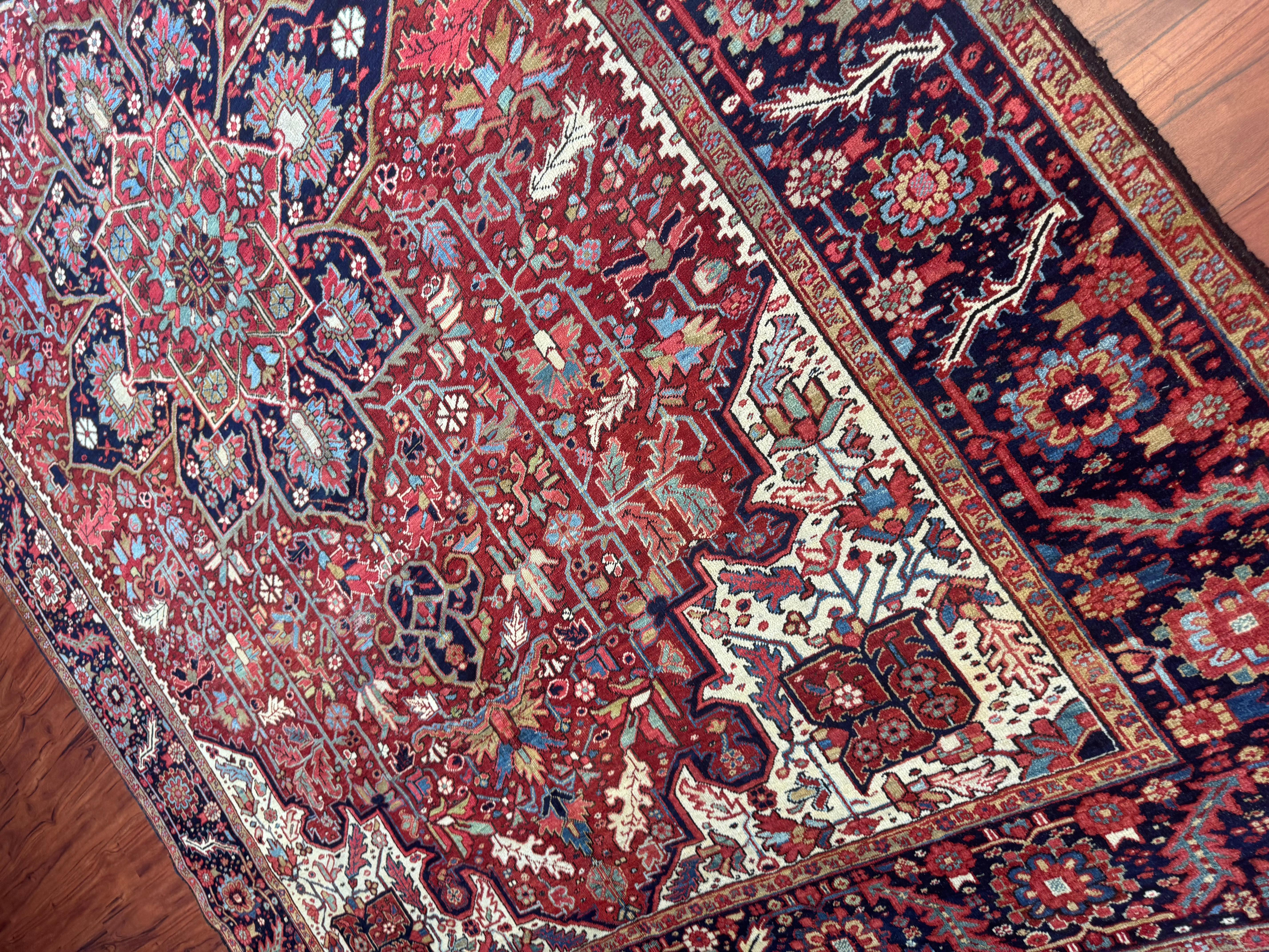 Heriz Serapi Antique Persian Heriz Rug For Sale