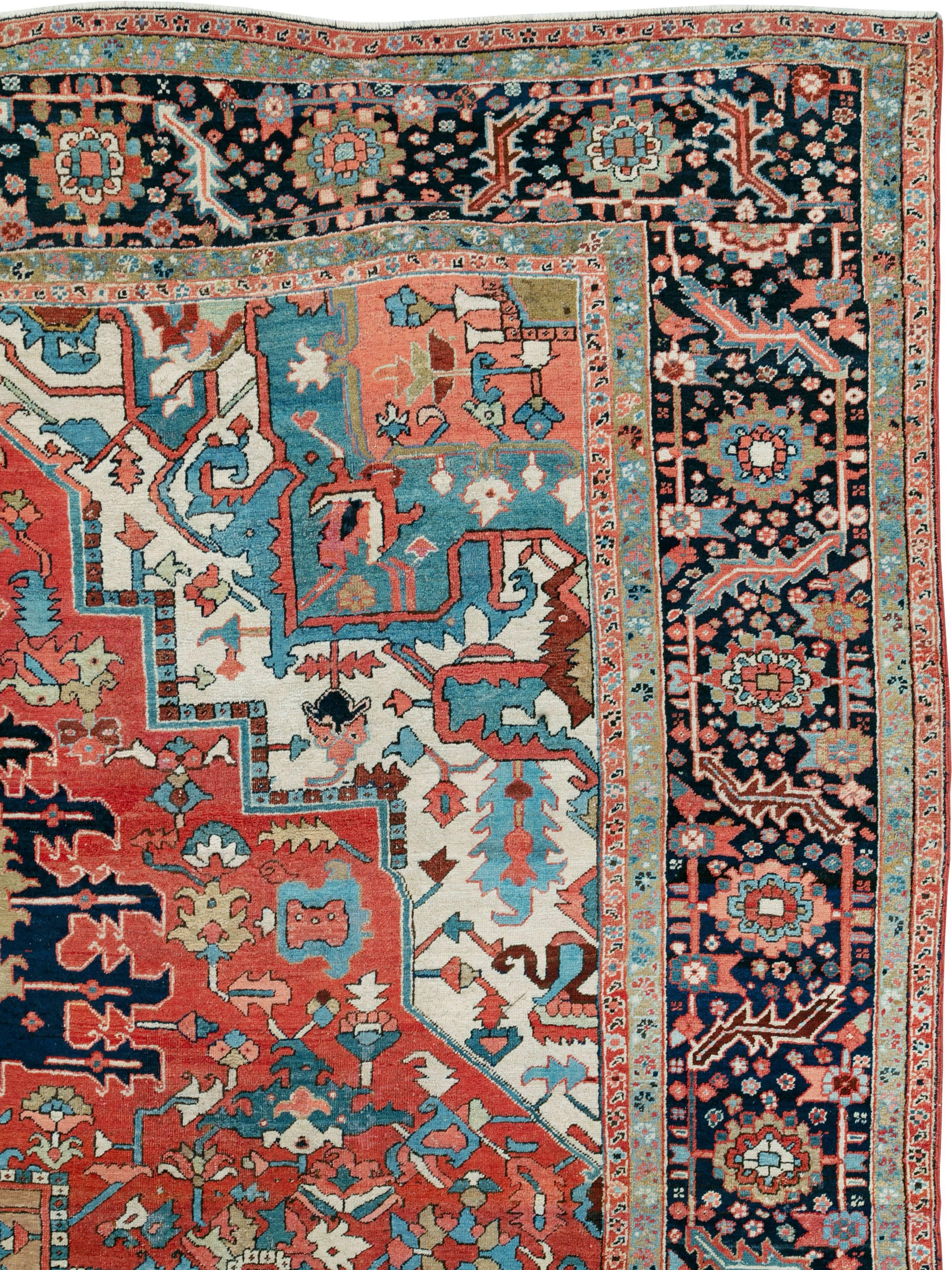 Heriz Serapi Antique Persian Heriz Rug