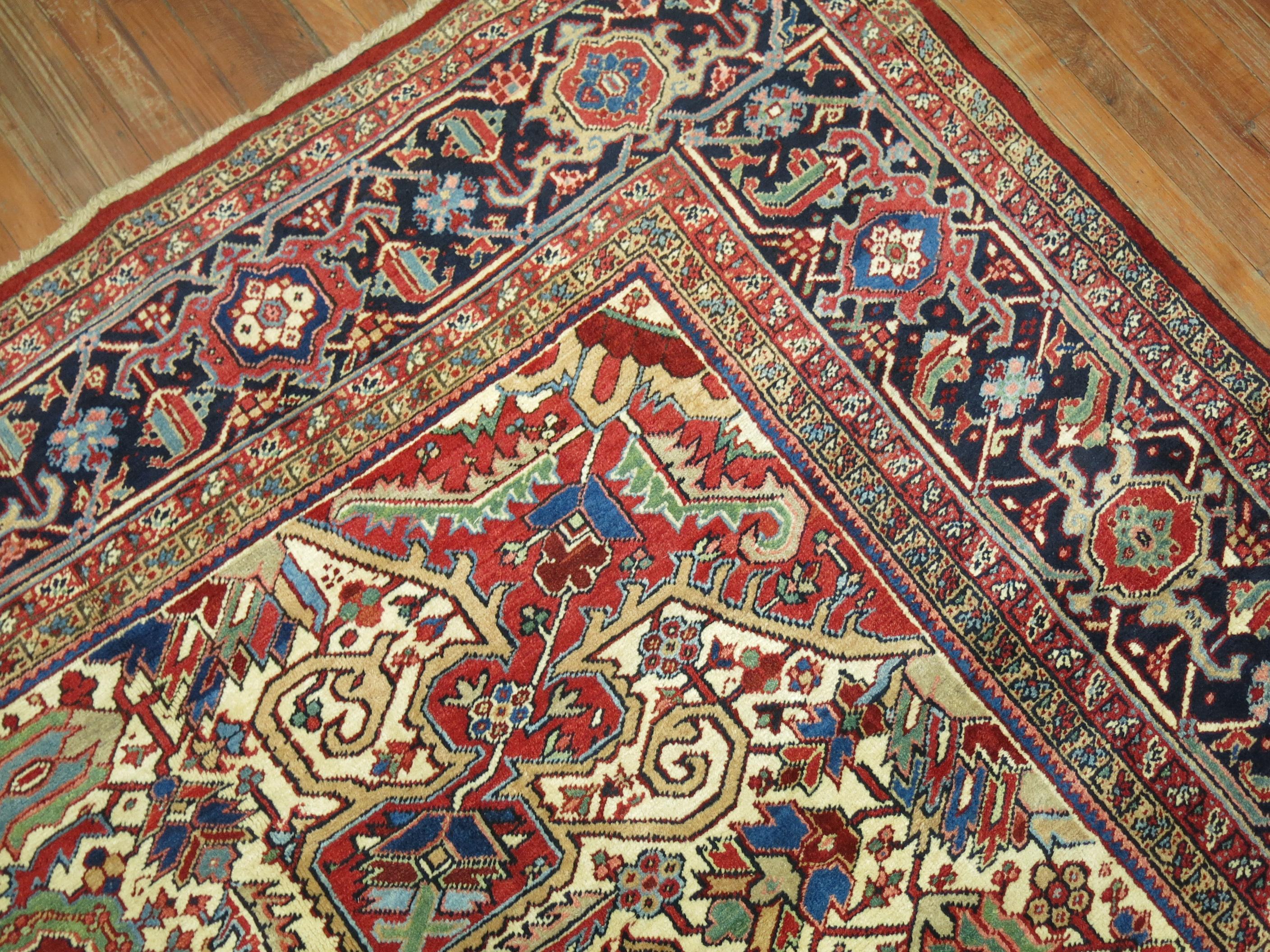 Heriz Serapi Antique Persian Heriz Rug For Sale