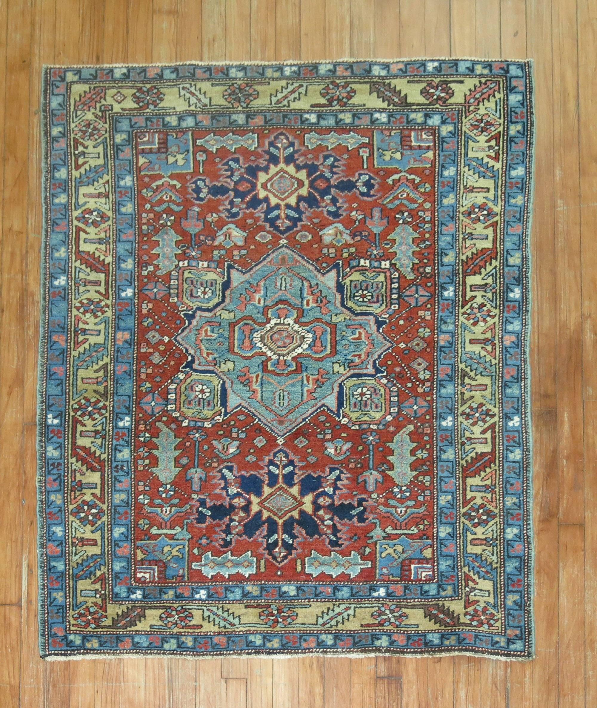 Mid-20th Century Antique Persian Heriz Rug
