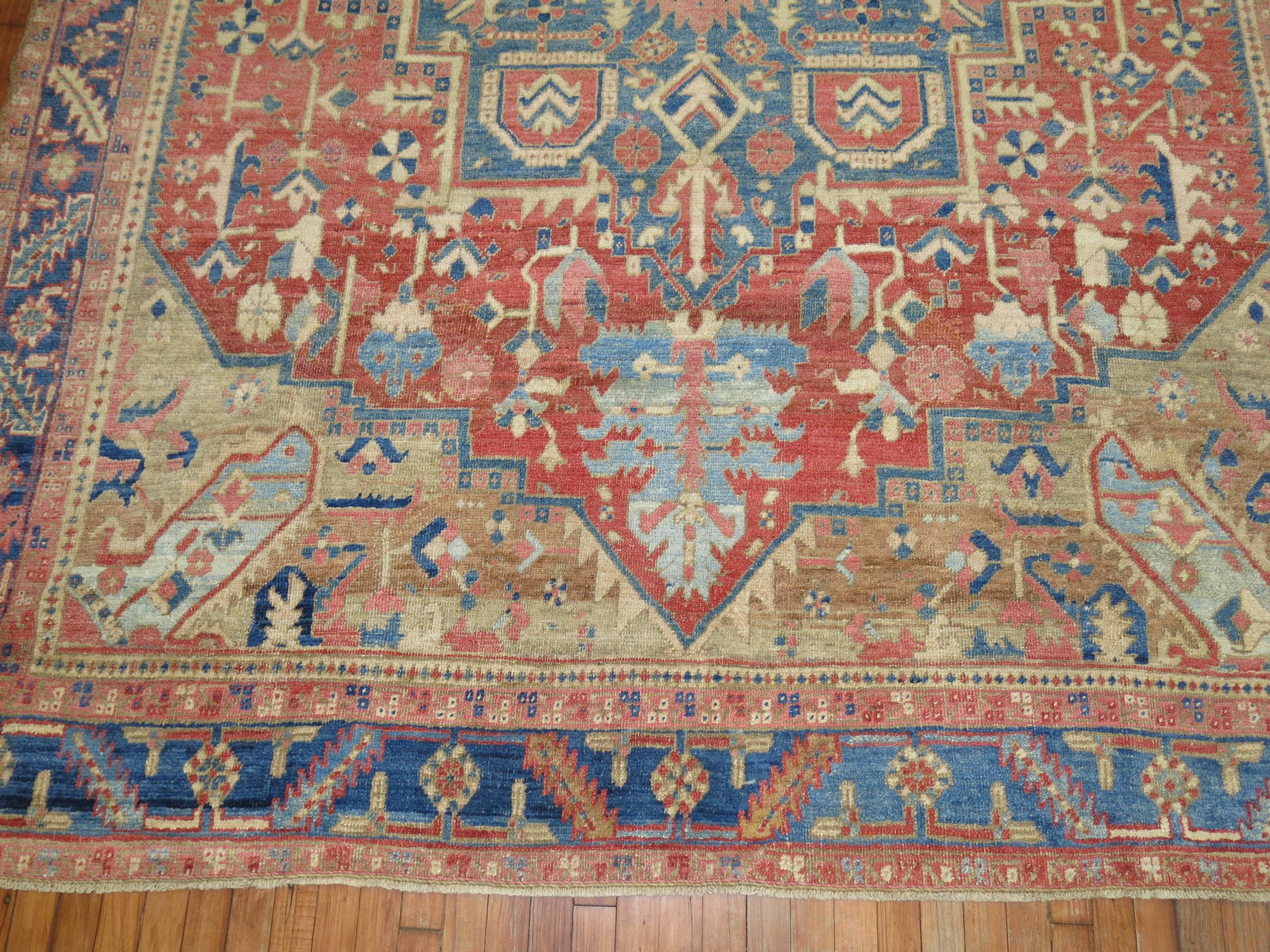 Antique Persian Heriz Rug In Excellent Condition In New York, NY