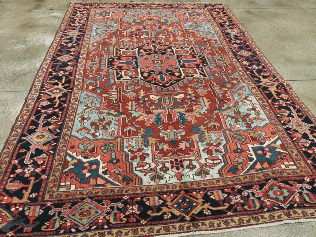 Antique Persian Heriz Rug In Good Condition In New York, NY