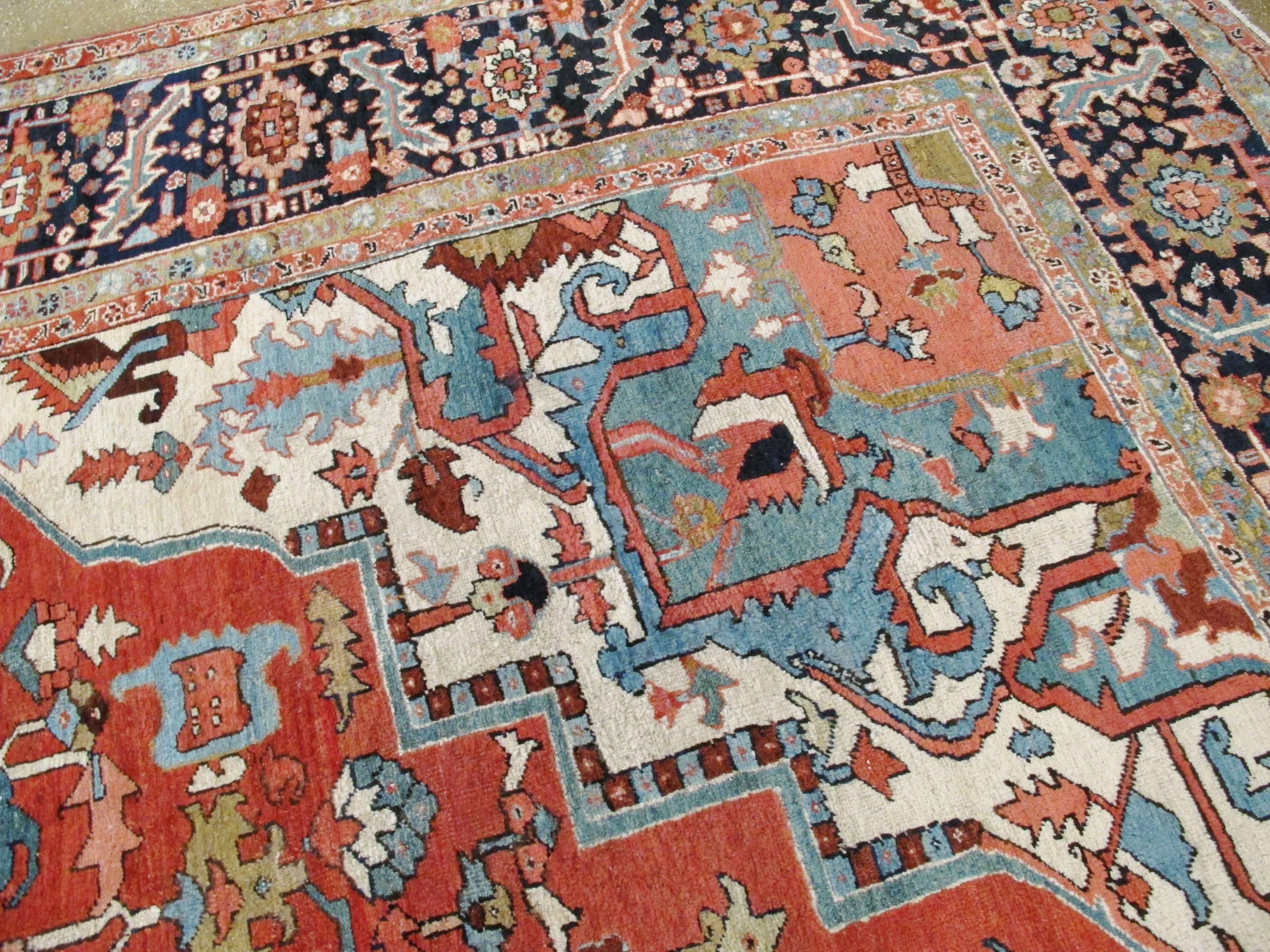Antiker persischer Heriz-Teppich (20. Jahrhundert)