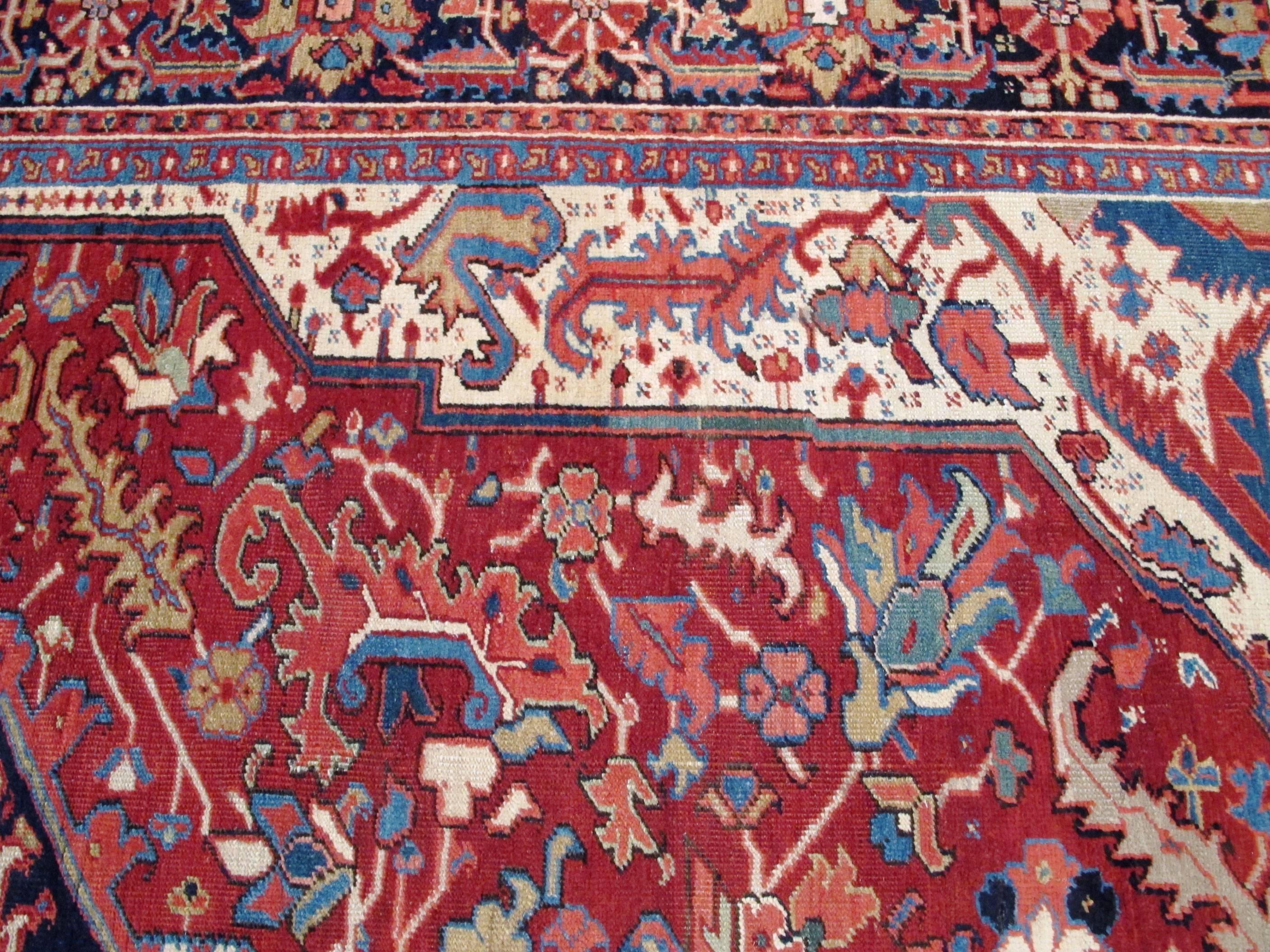 Antique Persian Heriz Rug For Sale 1
