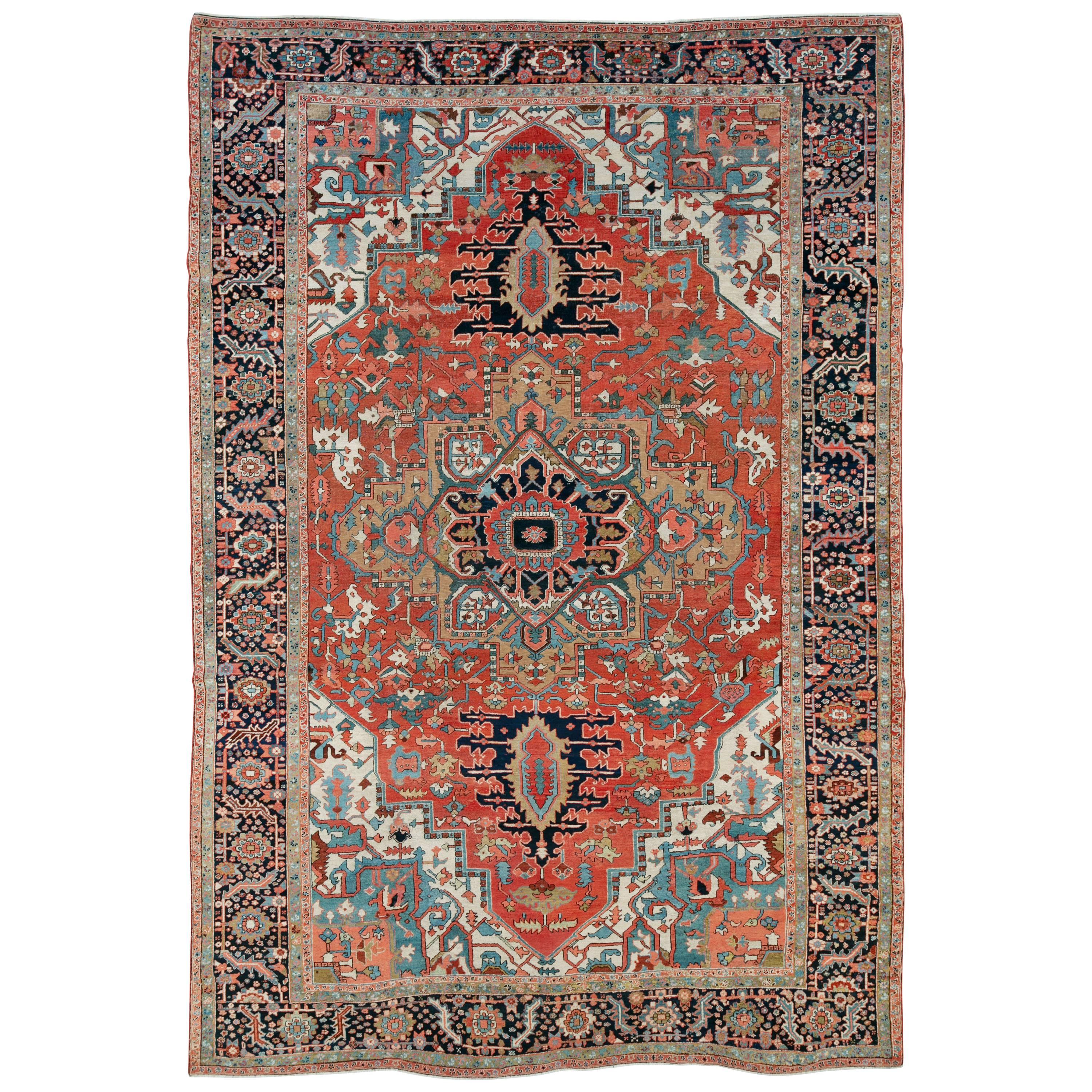 Antique Persian Heriz Rug