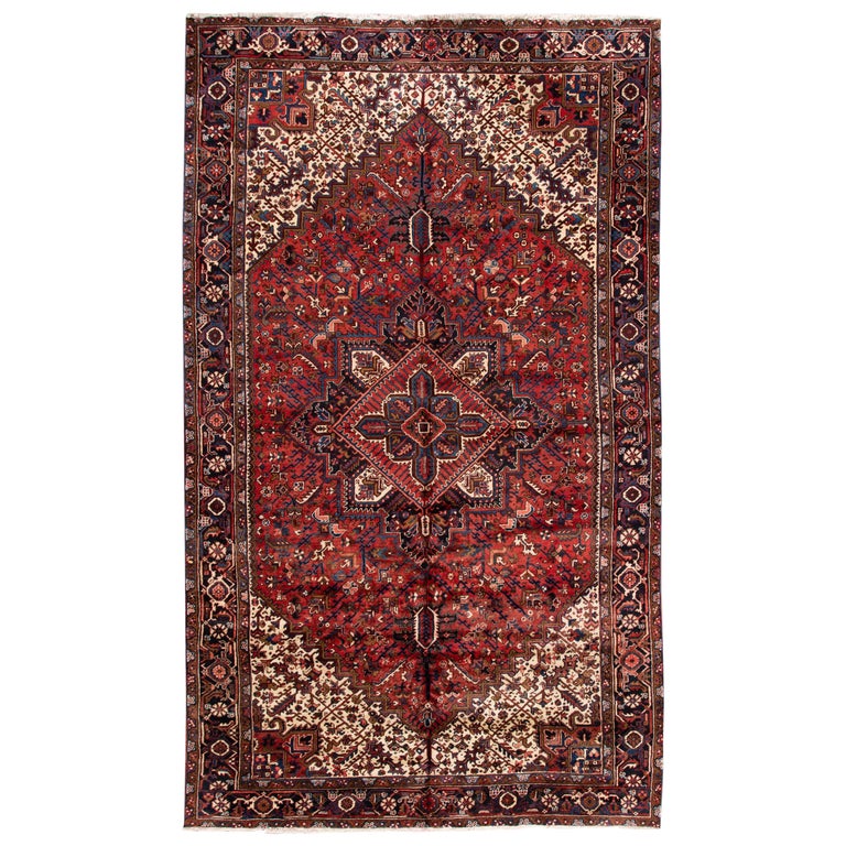 Antique Persian Heriz Rug For Sale at 1stDibs
