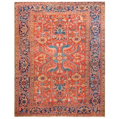 Antique Persian Heriz Rug