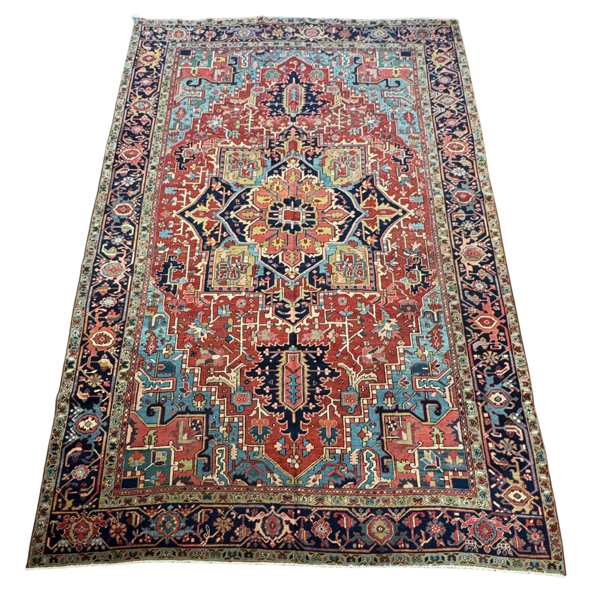 Antique Persian Heriz Rug