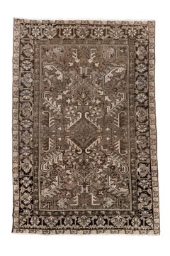 Antique Persian Heriz Rug in Soft Earth Tones