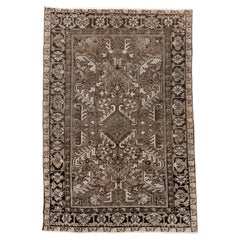 Antique Persian Heriz Rug in Soft Earth Tones
